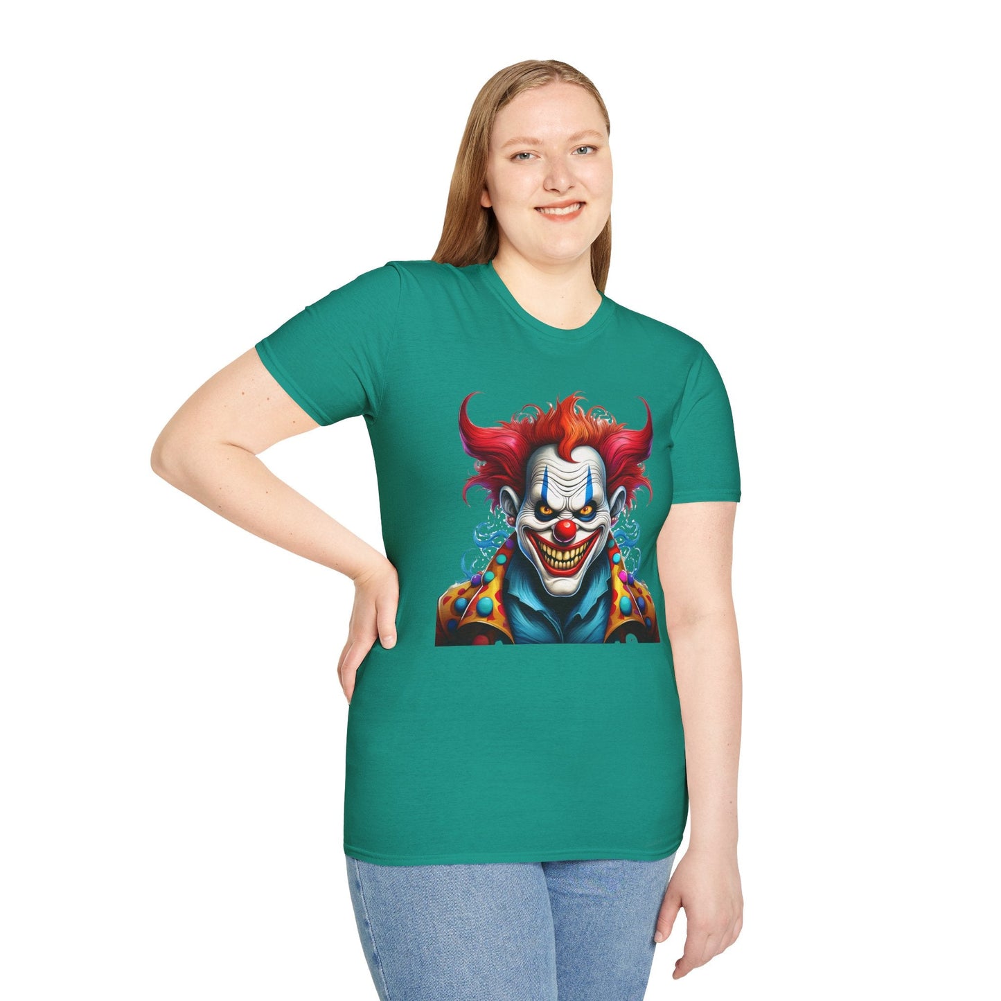 Clown Shirt Unisex Tee Circus Shirt Funny Man Shirt Scary Man Tee 100 Percent Cotton Gildan 64000
