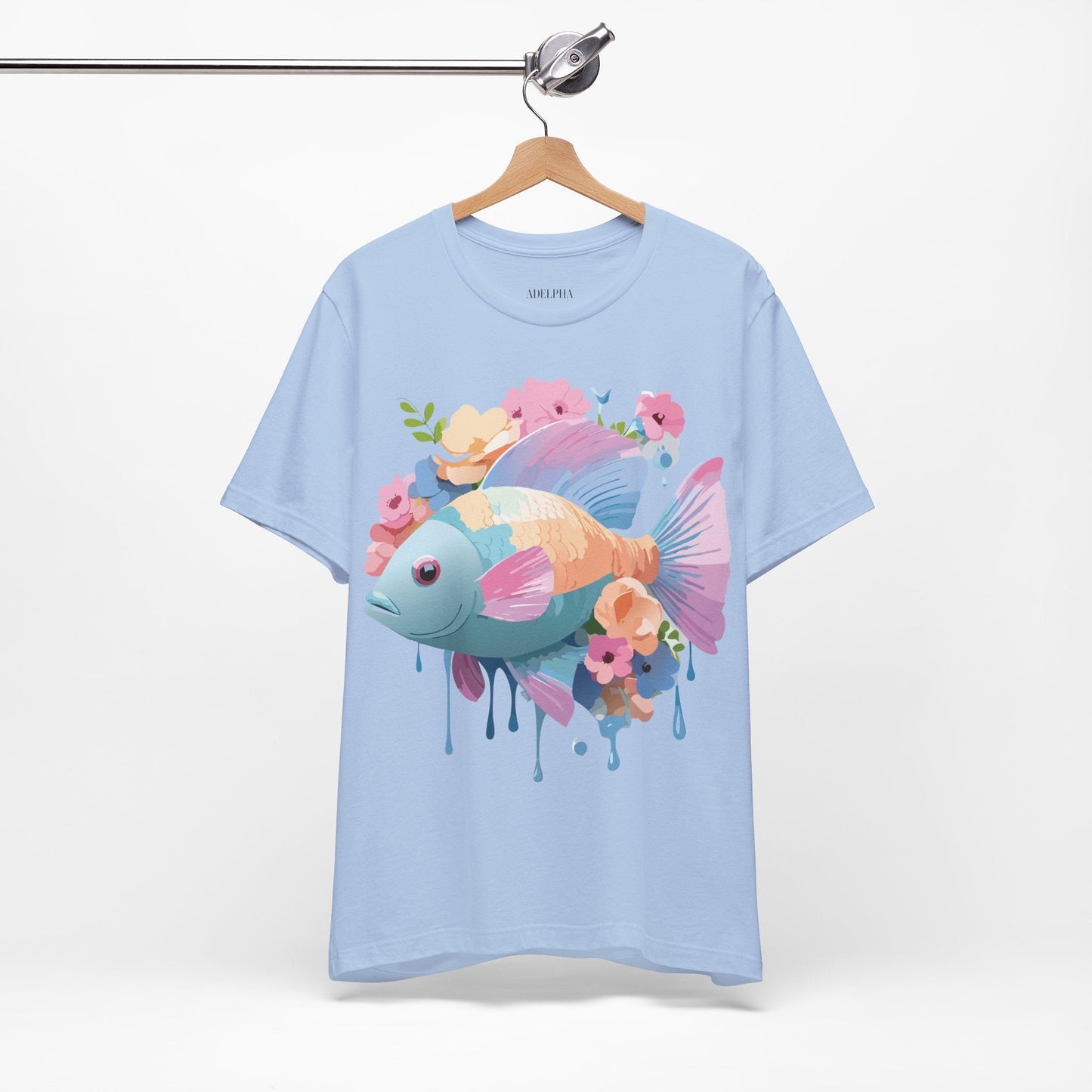 Fish Graphic Unisex 100 Cotton Vintage Artwork Tee 1