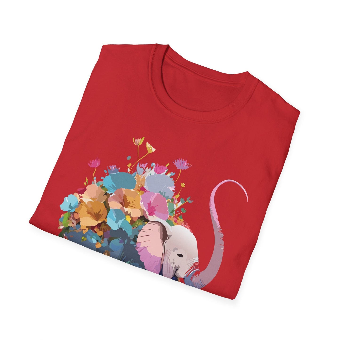 Elephant T Shirt Unisex Softstyle Cotton Tee With Animated Elephant Design Premium Comfort