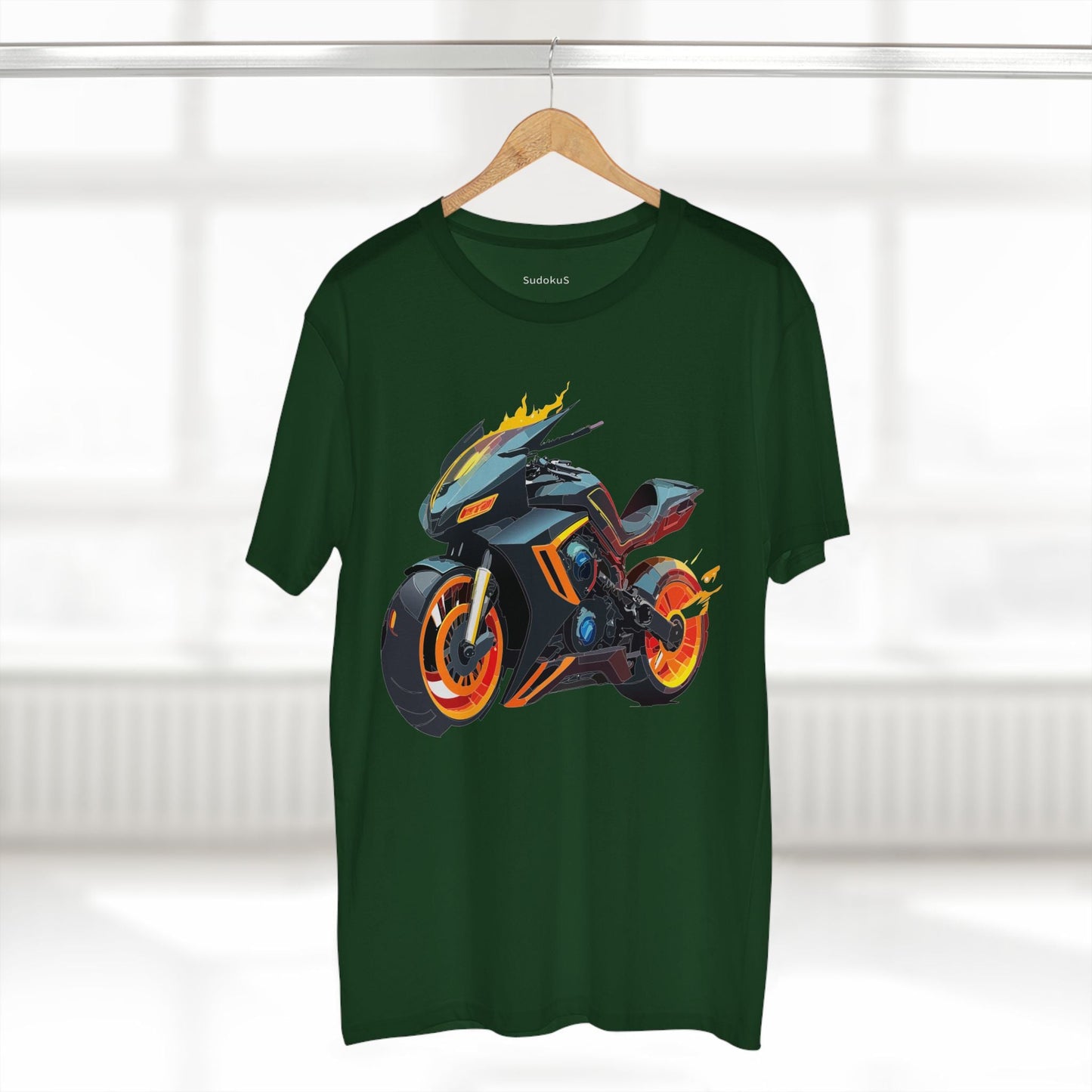 Moto Bike Graphic Unisex 100 Cotton Staple Tee 23