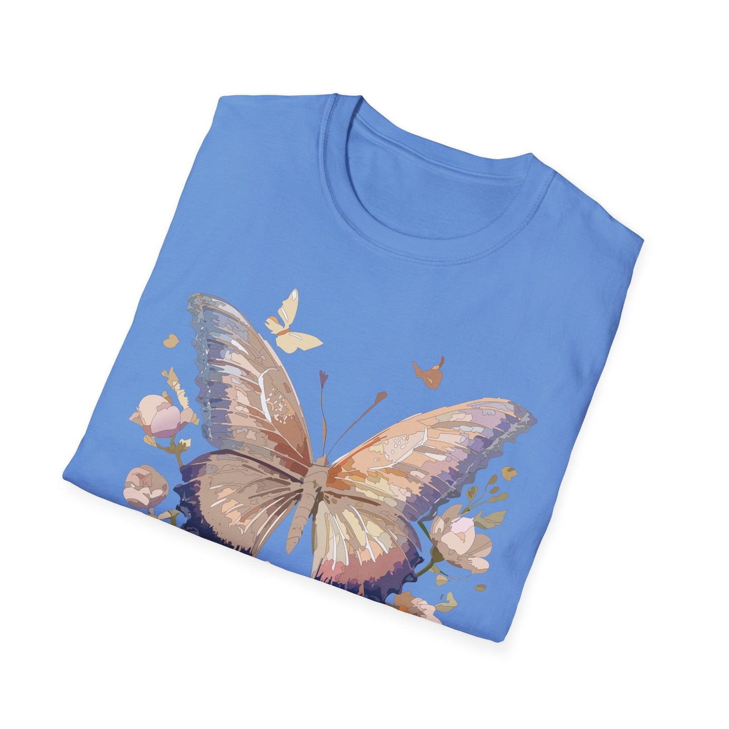 Butterfly T Shirt Unisex Softstyle Monarch Design 100 Percent Cotton Tee For Everyday Comfort