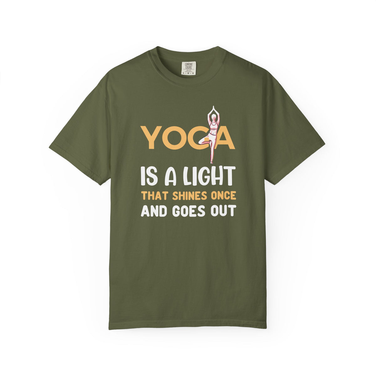 Yoga Lovers Unisex Comfort Colors Garment-Dyed Heavyweight 100 Cotton Art Design T-Shirt w1