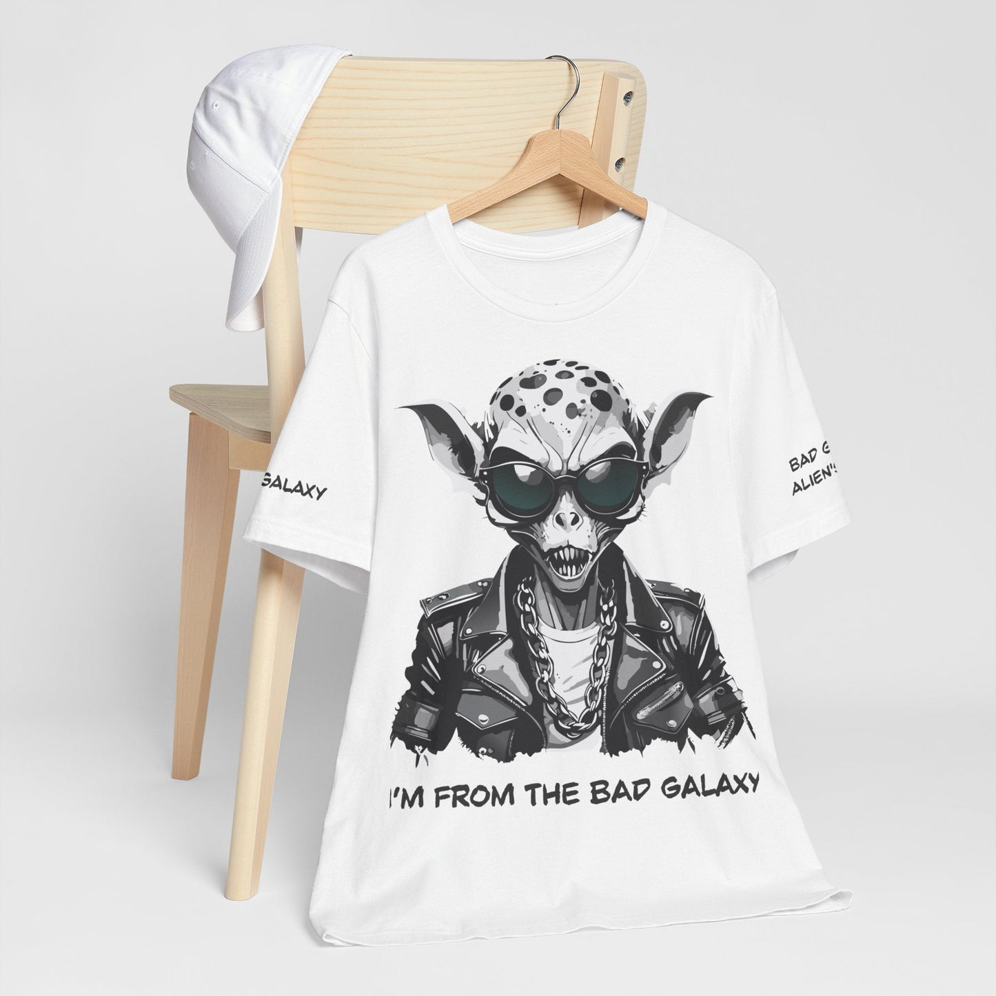 Alien Tee Shirt From Bad Galaxy 100 Percent Cotton Lightweight USA Printed Tee Eco Friendly Inks