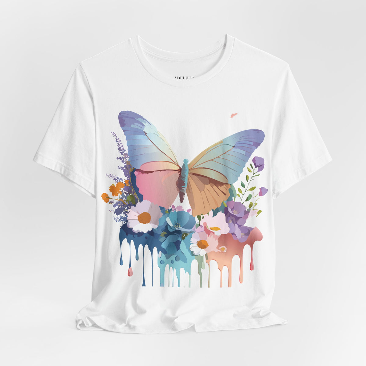 Butterfly Graphic Unisex Cotton Bella+Canvas Tee with Art Design n28