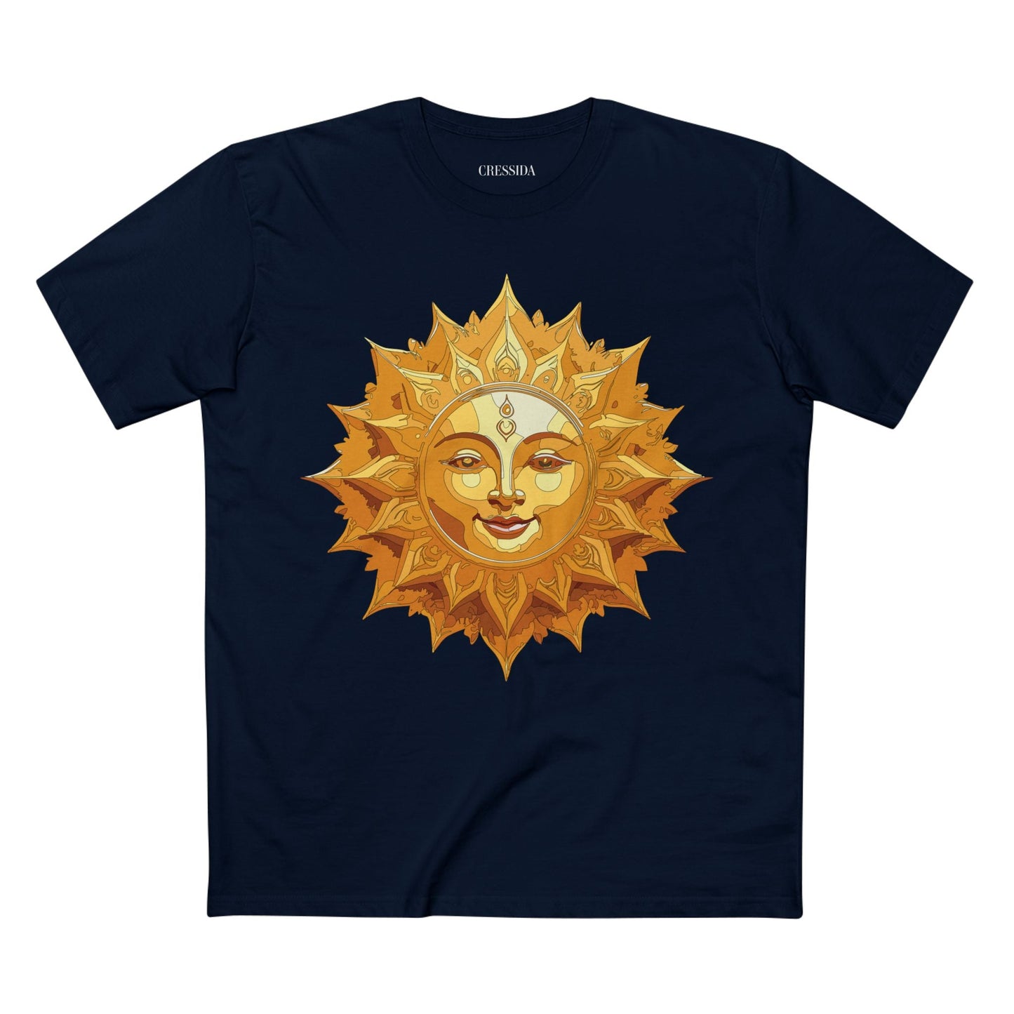 Gold Sun Graphic Unisex 100 Cotton T-Shirt with Golden Art Design 21