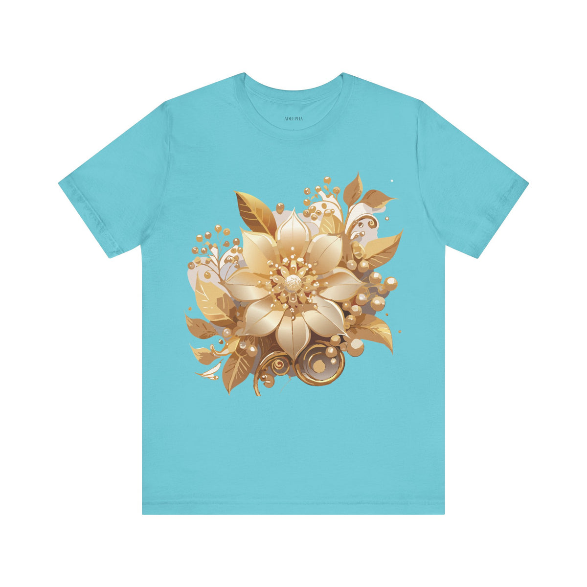 Jewelry Graphic Unisex Cotton Bella+Canvas Tee with Gemstones Art Design m24