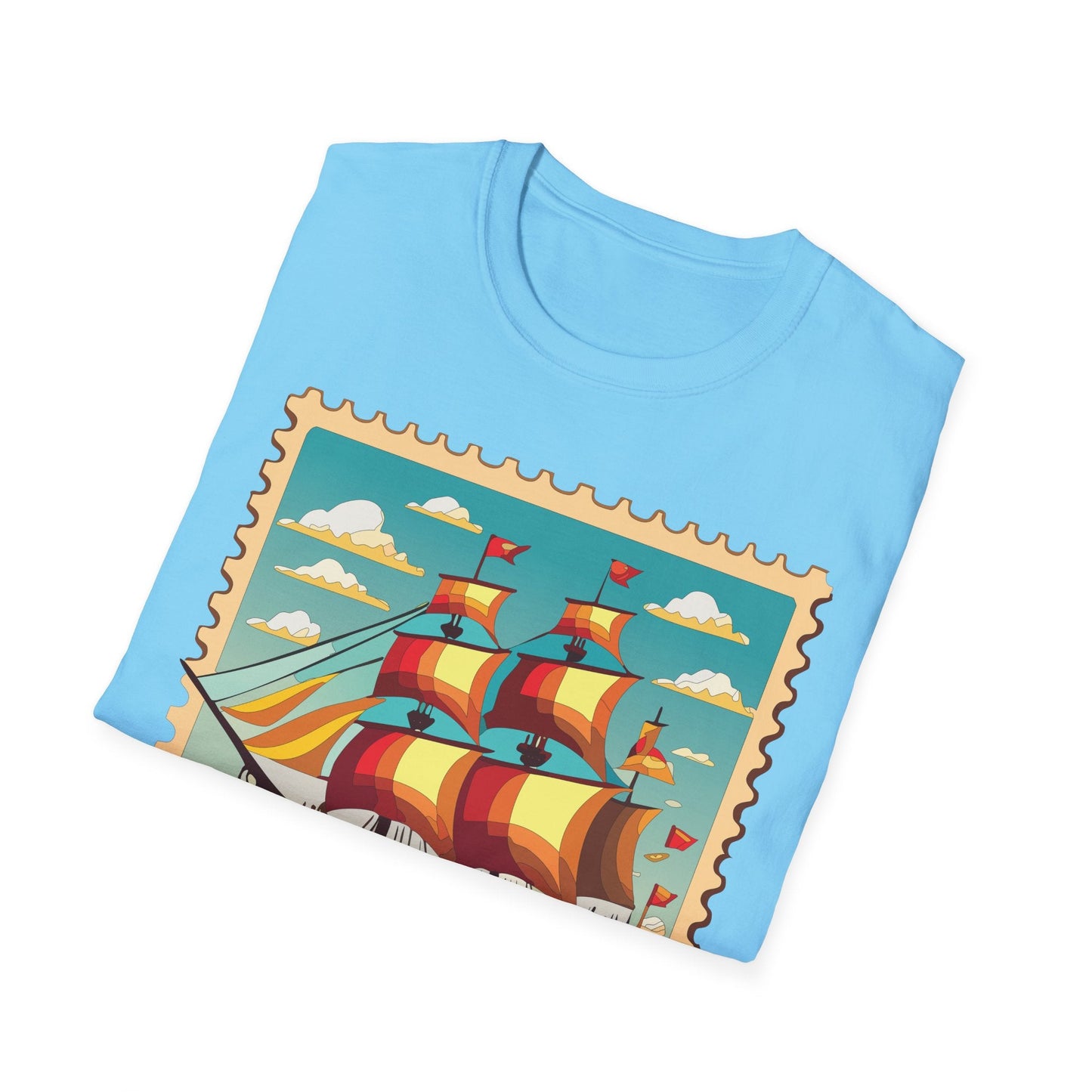 Unisex Softstyle Short Sleeve T Shirt Gildan 64000 Ring Spun Cotton Vessel Ship Frigate Tee