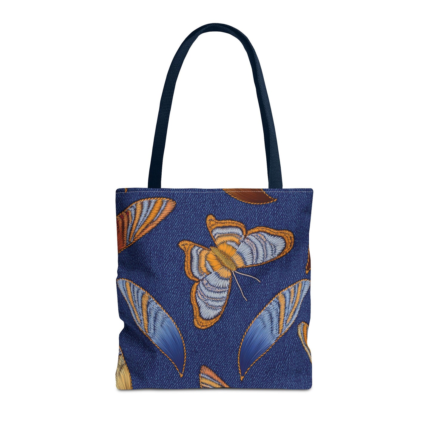 Denim Fabric Imitation Print Unisex Canvas Bag Poly Spun 3 Sizes Tote Bag 173