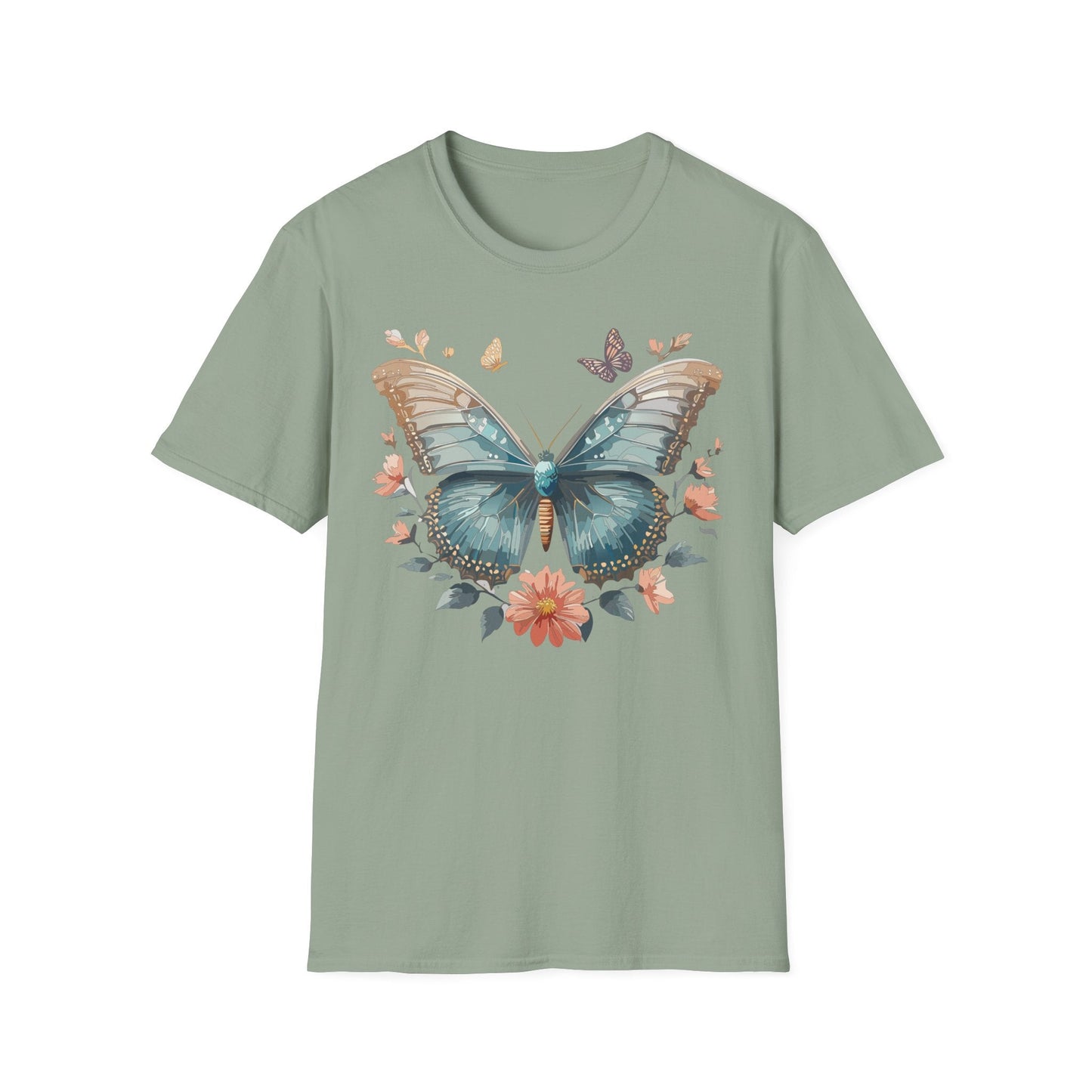 Butterfly Shirt Unisex Monarch T Shirt Gildan Softstyle 64000 Ring Spun Cotton Tee Breathable Comfort