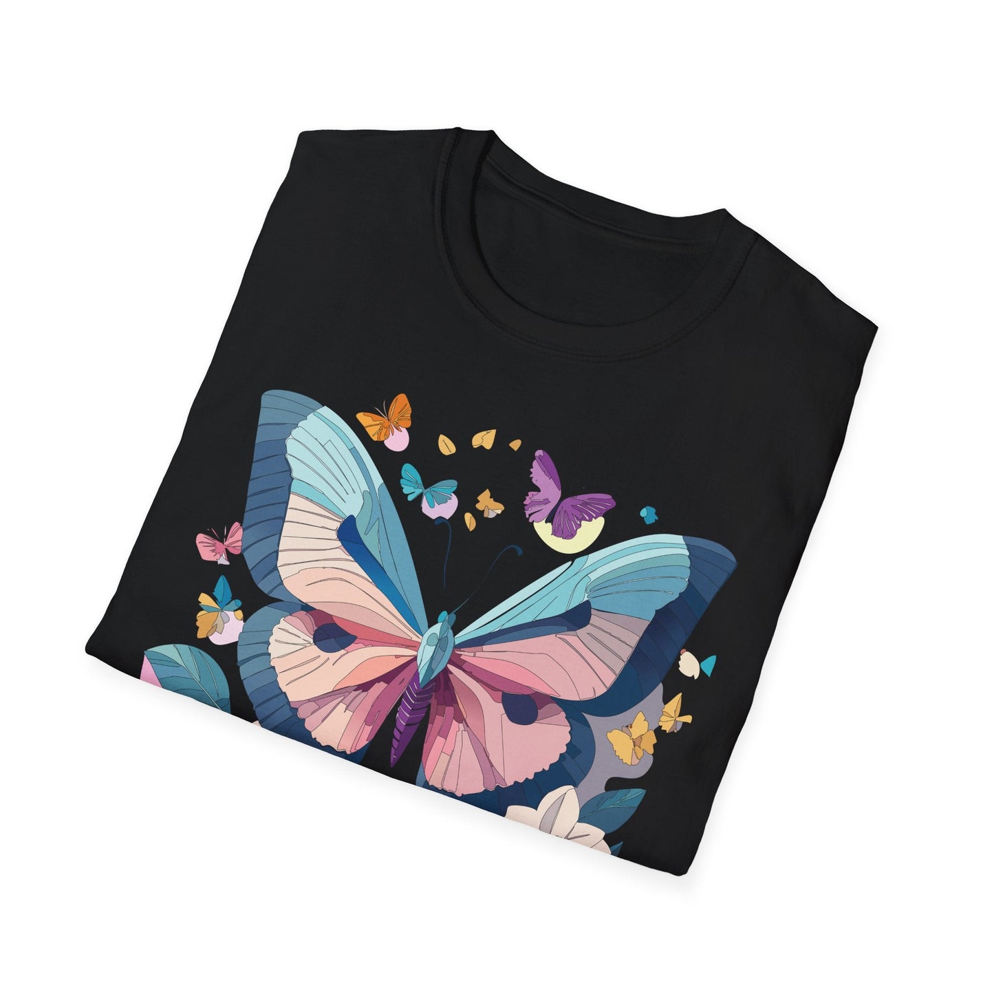 Butterfly Shirt Unisex T Shirt Softstyle Gildan 64000 Ring Spun Cotton Monarch Design