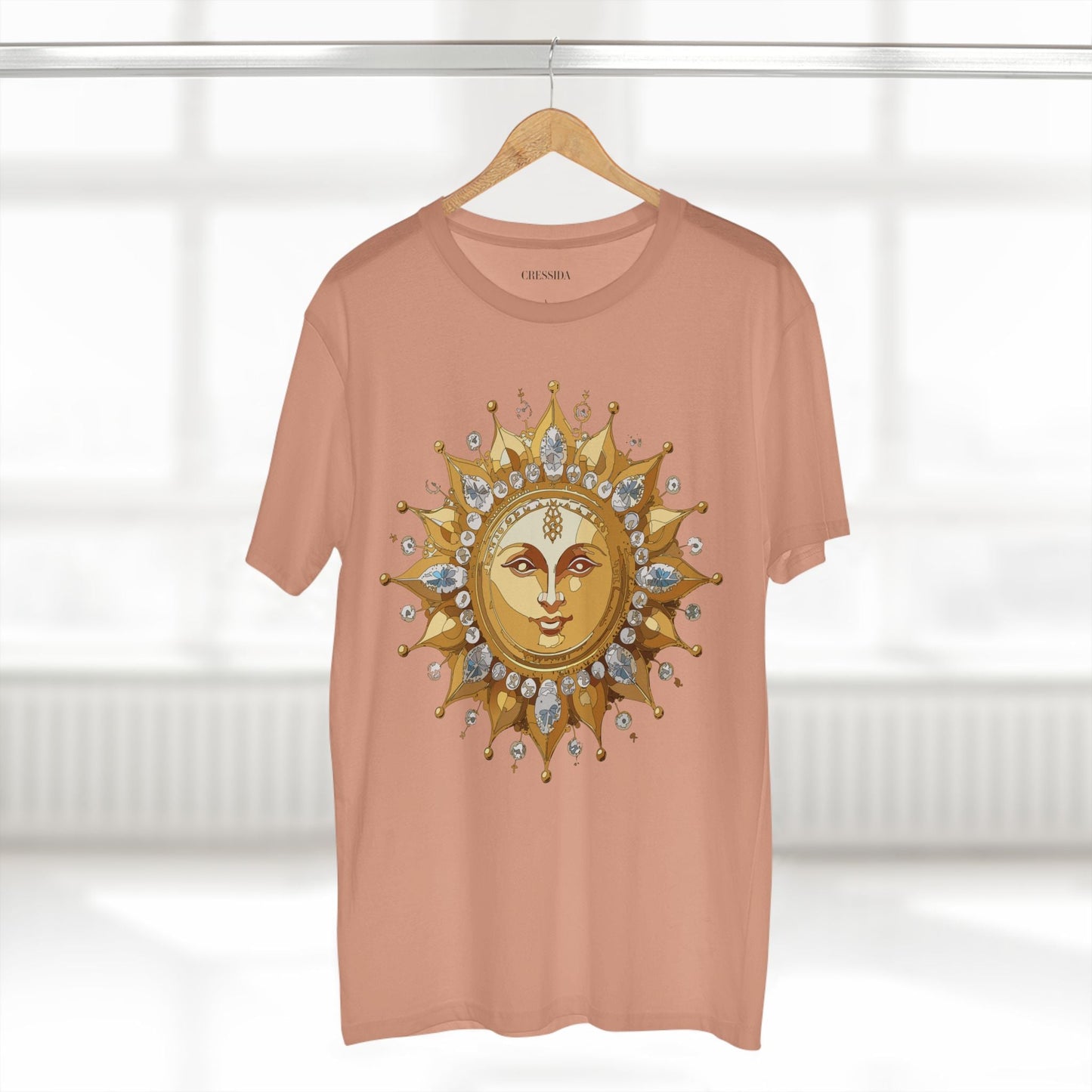 Gold Sun Graphic Unisex 100 Cotton T-Shirt with Golden Art Design 7