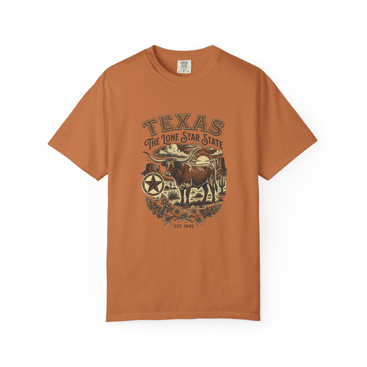 Texas State Vintage Travel Tourist Graphic Tee Unisex 100 Cotton Comfort Colors T-Shirt