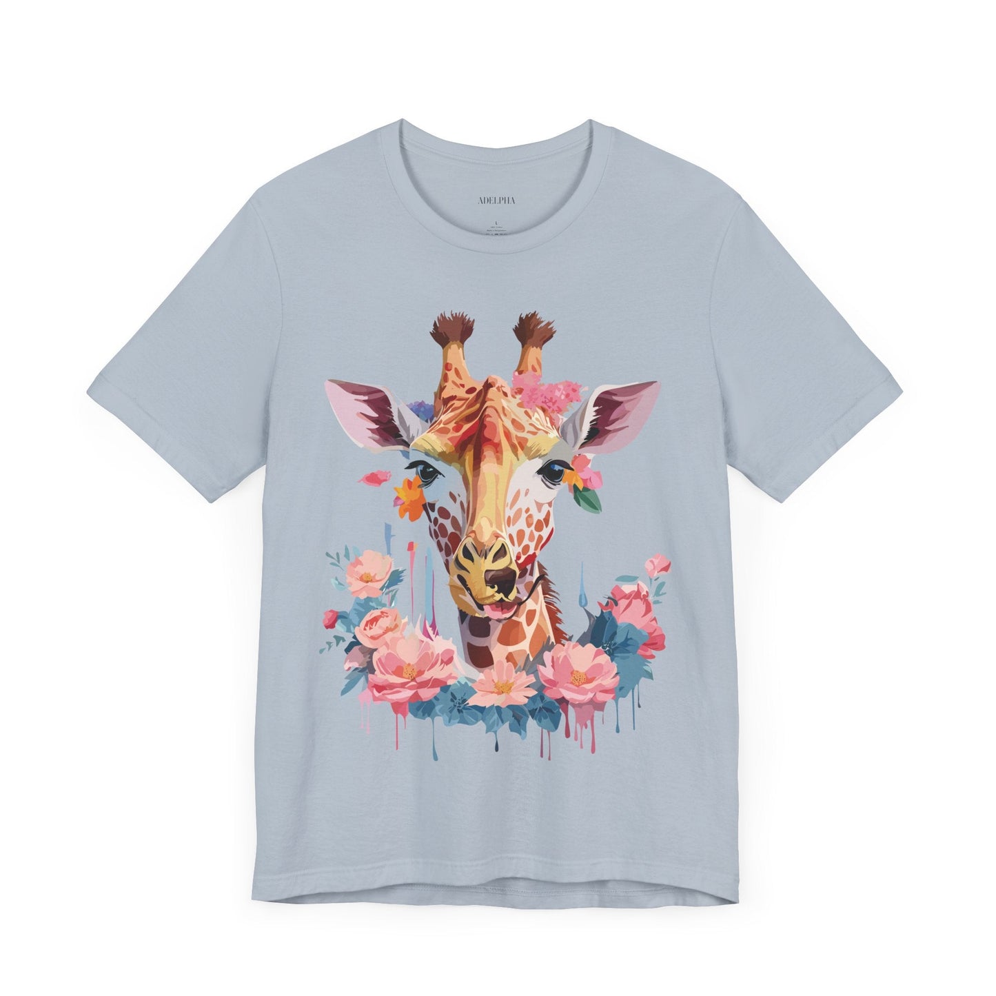 Giraffe Graphic Unisex 100 Cotton Vintage Animal Art T-Shirt 2