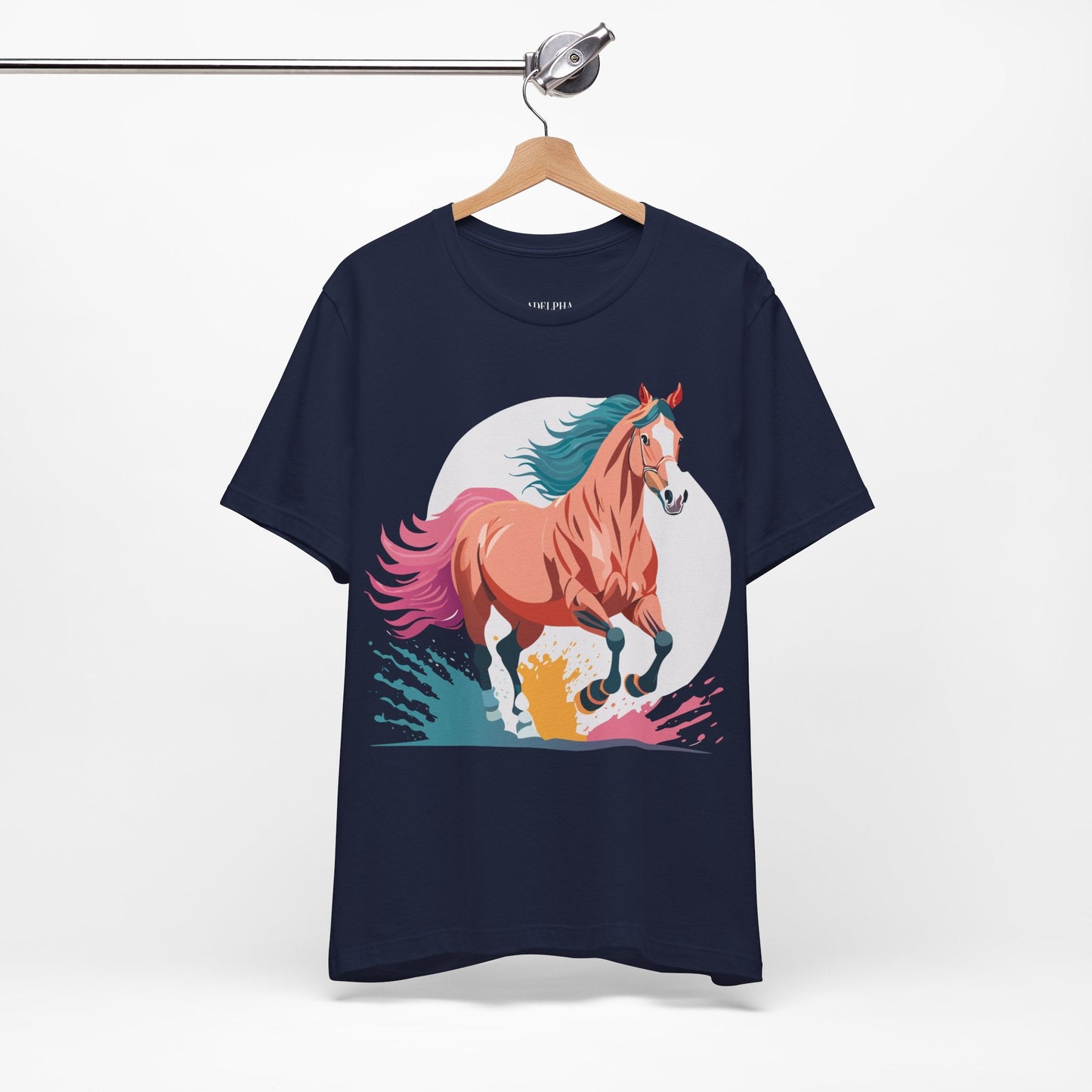 Horse Graphic T Shirt Unisex Adelpha Vintage Inspired Art Design Tee For Everyday Wear