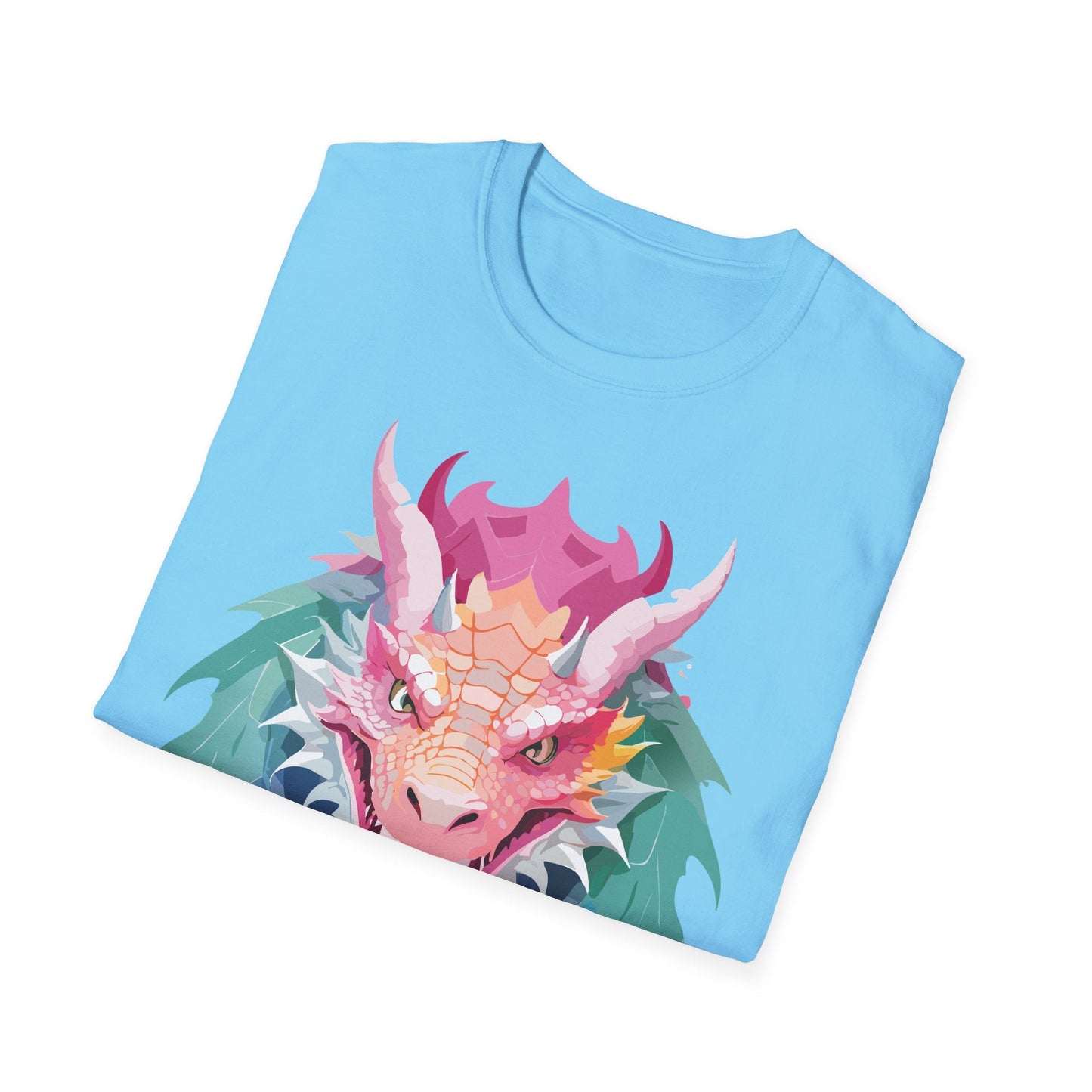 Dragon T Shirt Unisex Softstyle Cotton Tee With Animal Art Design Graphic Print Artwork