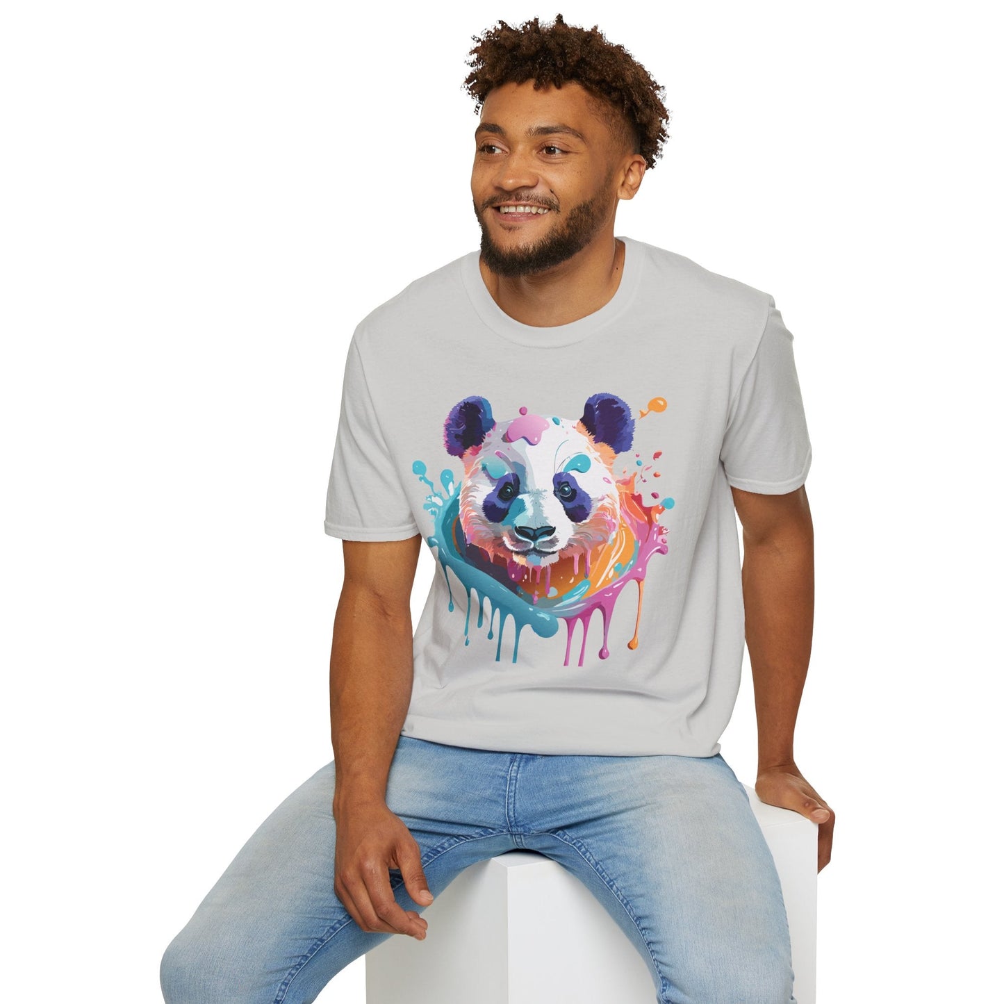 Panda Shirt T Shirt Softstyle 64000 Gildan 100 Percent Ring Spun Cotton Comfortable Animal Tee