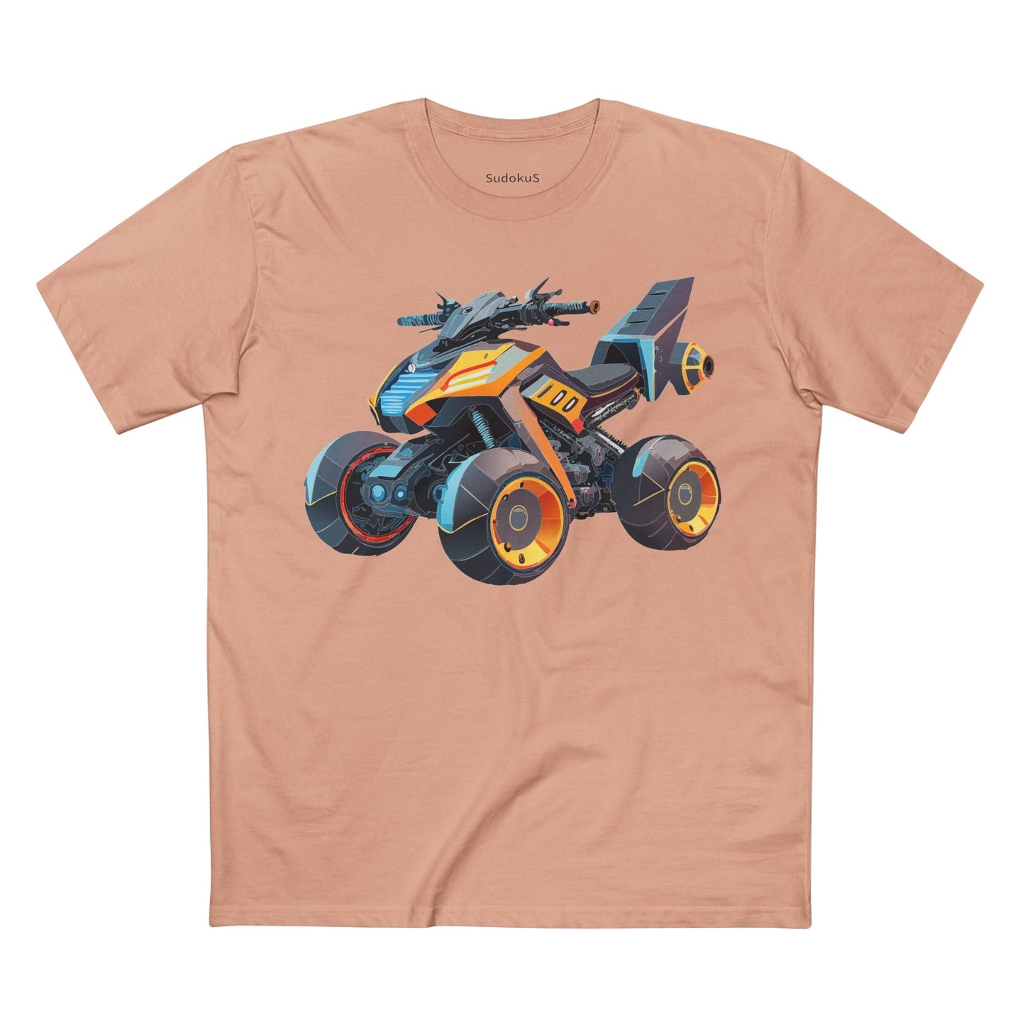 Moto Bike Graphic Unisex 100 Cotton Staple Tee 13