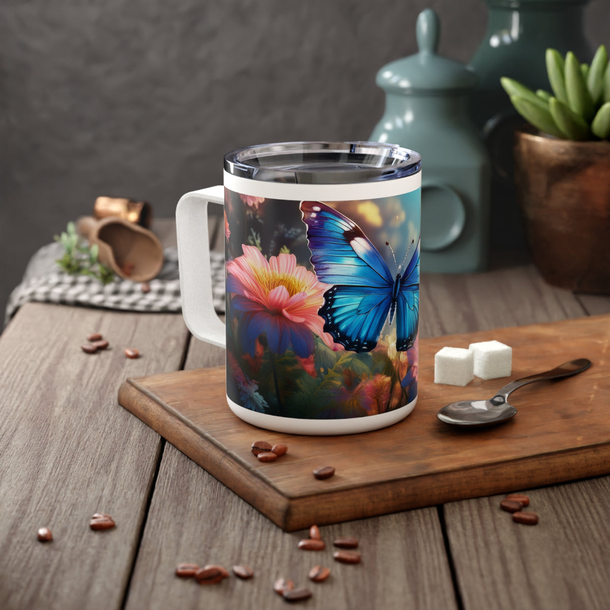 29 Art Design Insulated Coffee Mug Clear Lid 10oz Insulated Coffee Mug 10oz