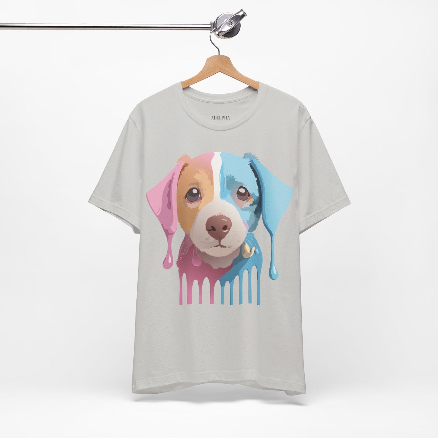 Unisex Dog Graphic Tee With Vintage Inspired Artwork By Adelpha Short Sleeve Casual Shirt
