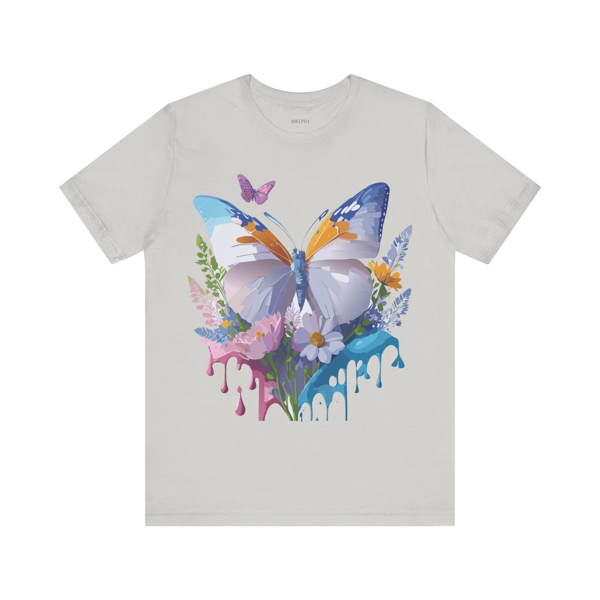 Butterfly Graphic Unisex Cotton Bella+Canvas Tee with Art Design n101