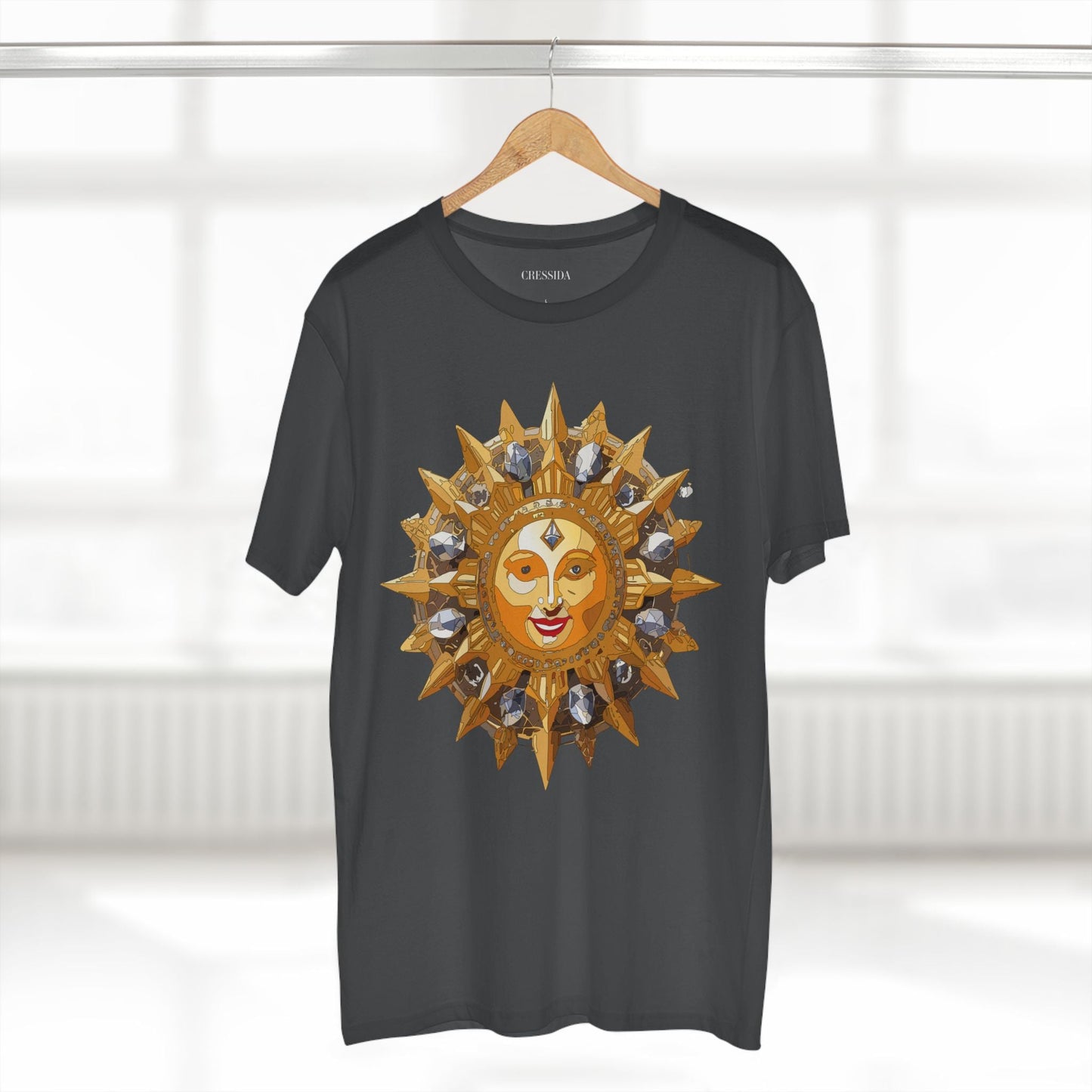 Gold Sun Graphic Unisex 100 Cotton T-Shirt with Golden Art Design 13