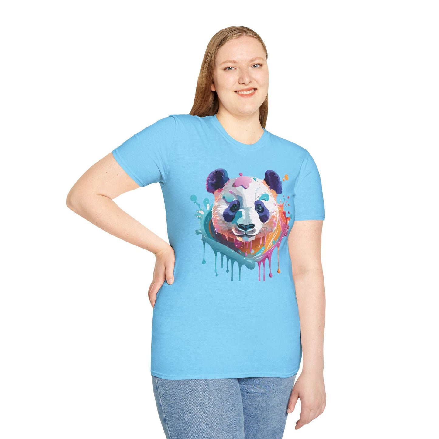 Panda Shirt T Shirt Softstyle 64000 Gildan 100 Percent Ring Spun Cotton Comfortable Animal Tee