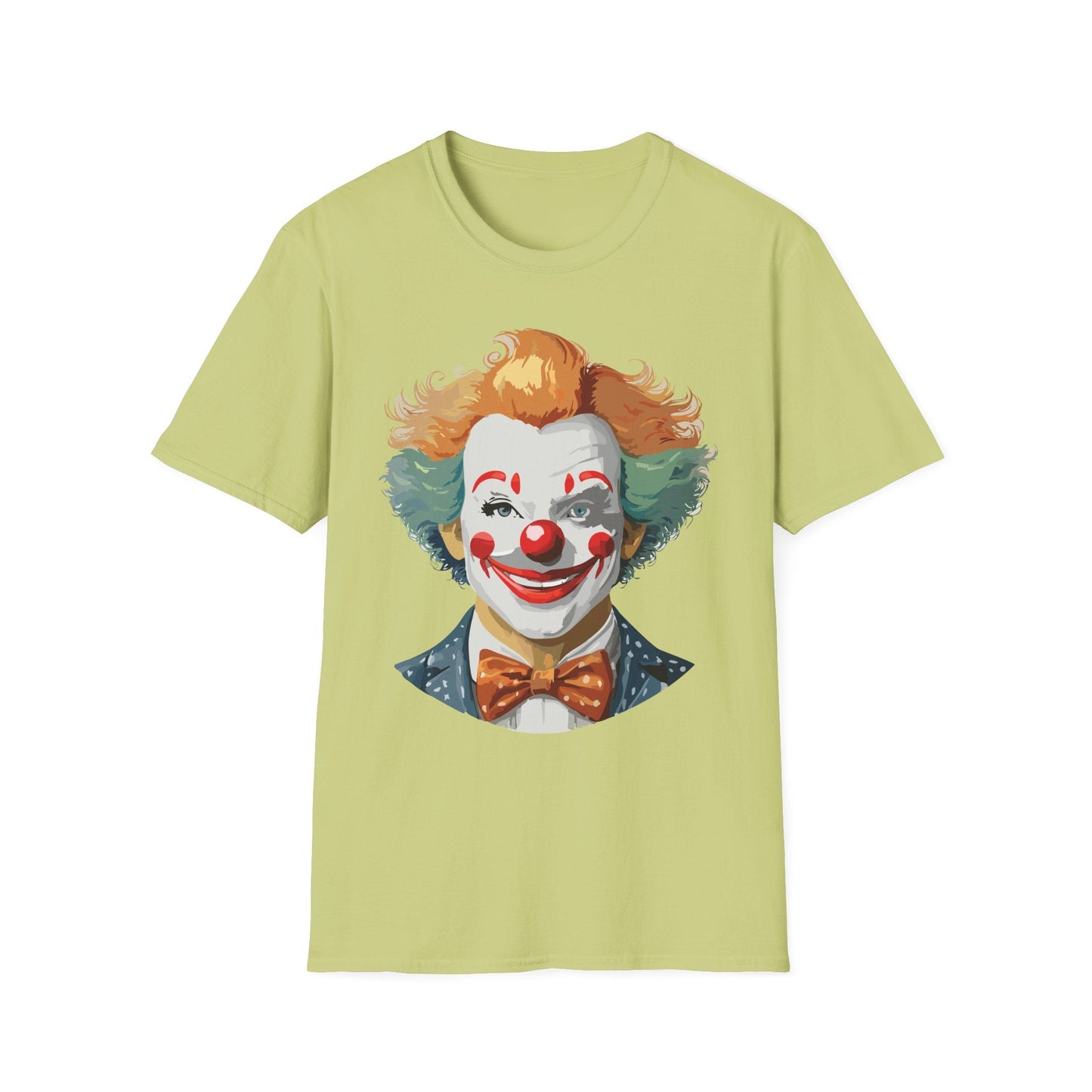 Unisex Short Sleeve Softstyle Clown T Shirt With Funny Man Circus Theme Tee Gildan 64000