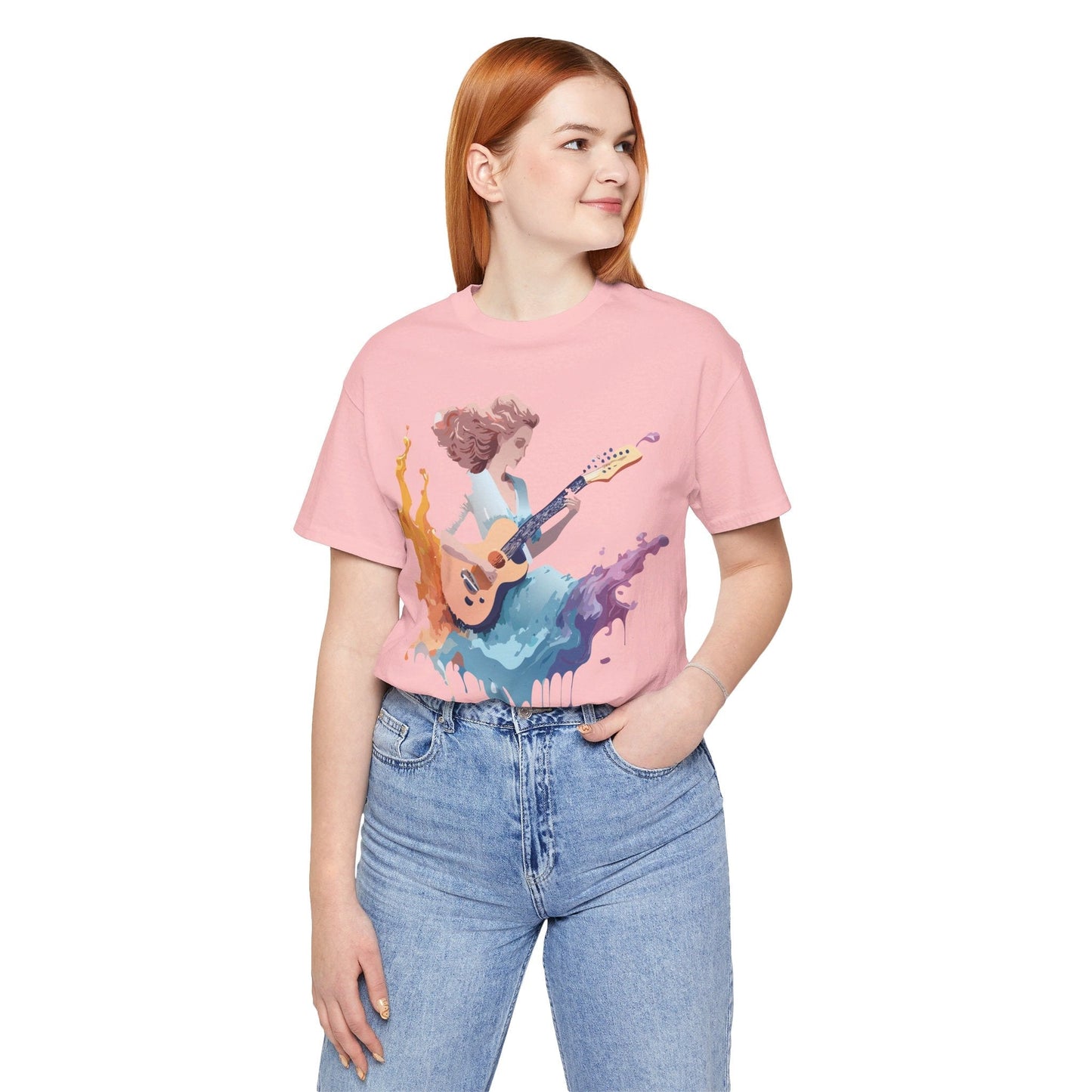 Music Graphic Unisex 100 Cotton Vintage Art with Musical Elements Tee 38