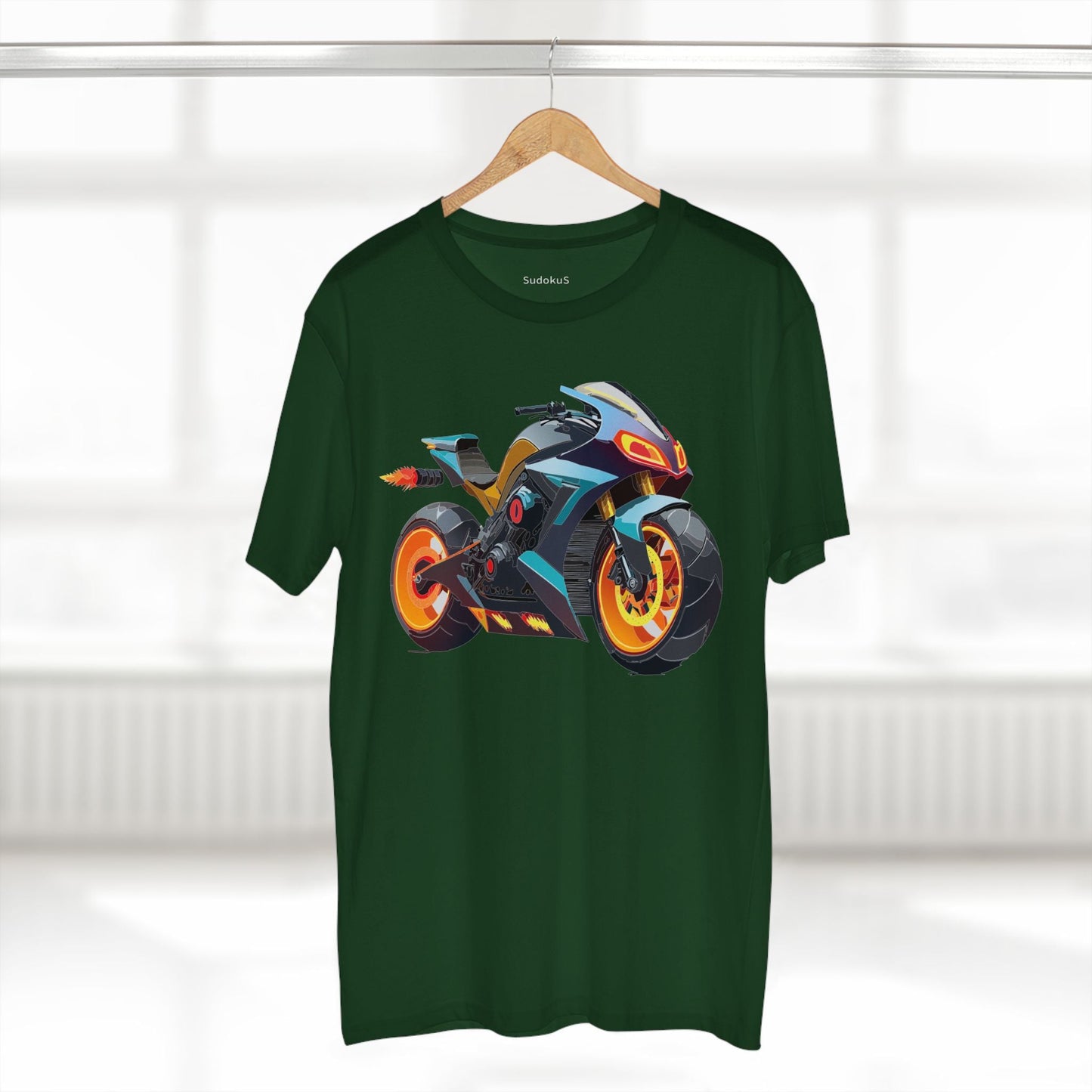 Moto Bike Graphic Unisex 100 Cotton Staple Tee 22