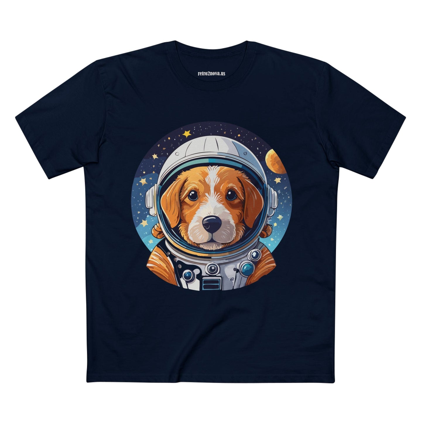 Unisex Dog Art Shirt Premium Cotton Tee With Original Retro2Nova Design From Art Collection For Everyday Comfort