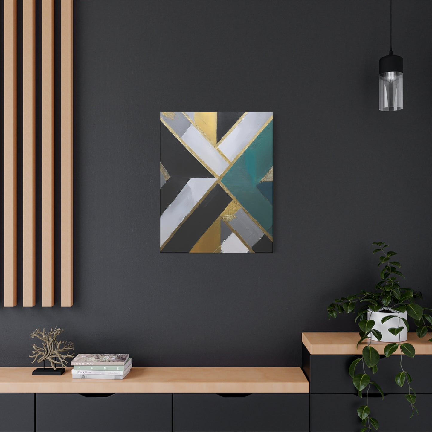 Abstract Geometric Painting Print Canvas 20x24,20x30,24x30 24x32,24x36,30x40 32x48,36x48,40x60 Pine-Wood Inner Frame ABS-76