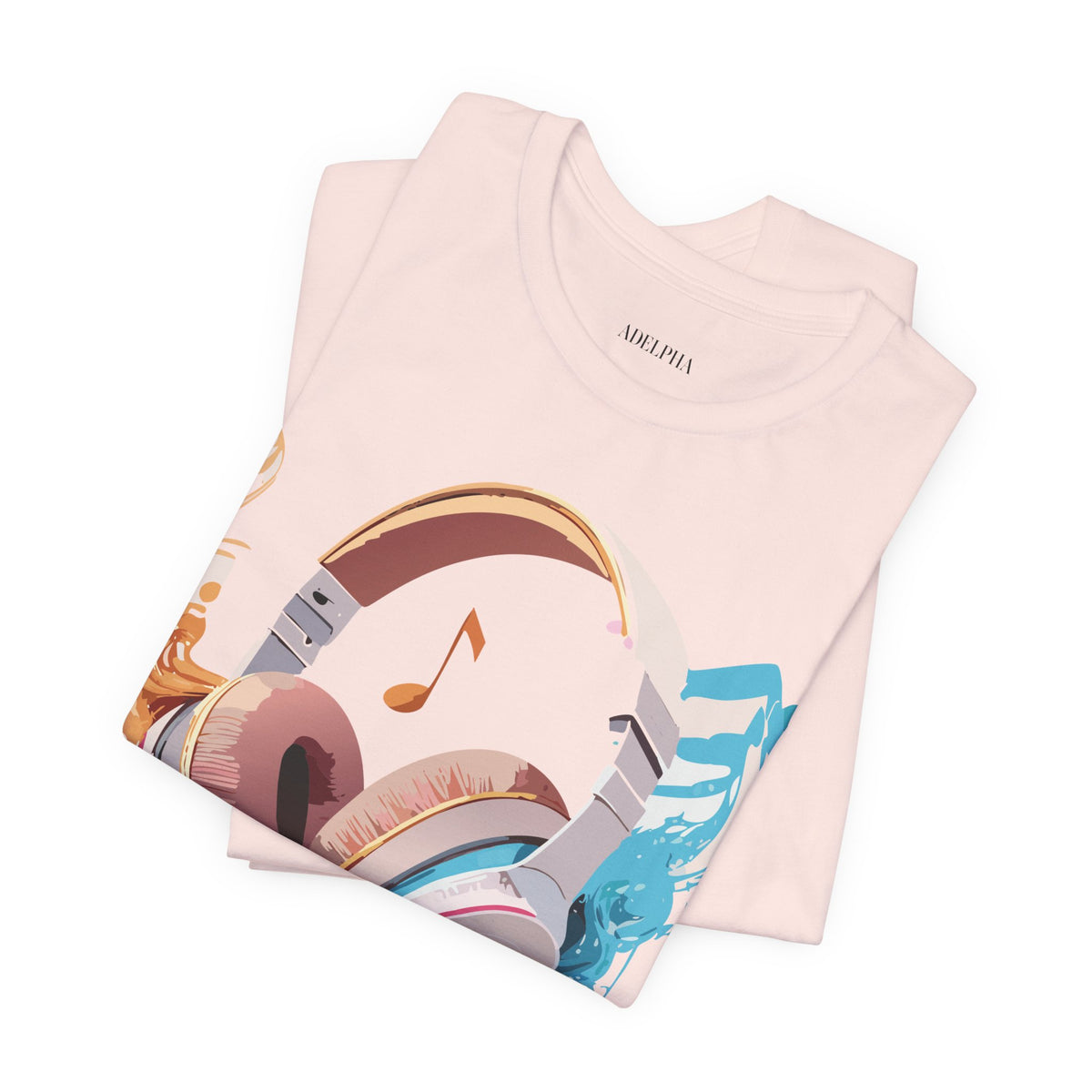 Music Graphic Unisex Cotton Bella+Canvas Tee with Art Design m142