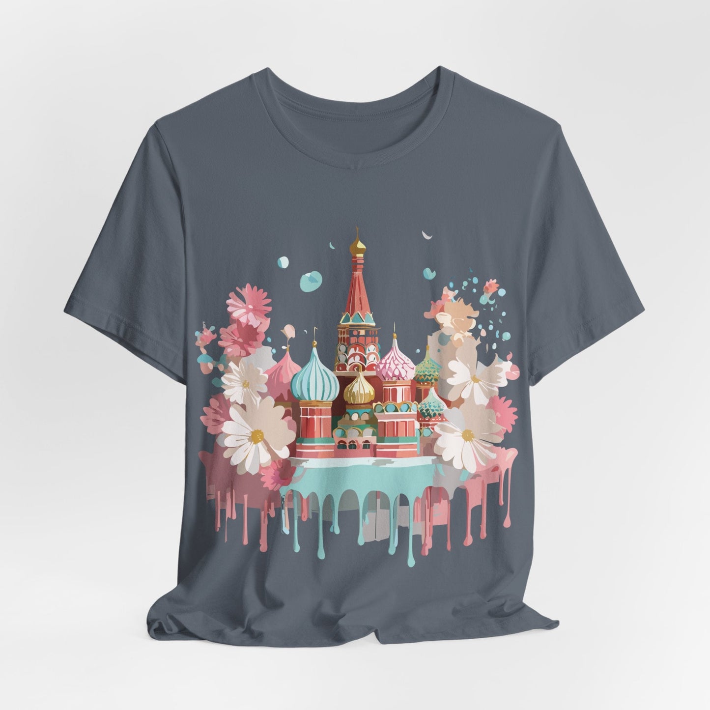 Unisex Moscow Tourist Shirt Graphic Tee by Adelpha Vintage Inspired Art Design Premium Quality