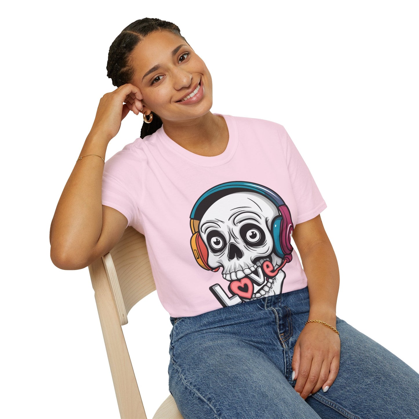 Skull Tee Shirt Unisex Skeleton Shirt With Skull Artwork Gildan Softstyle Cotton Tee