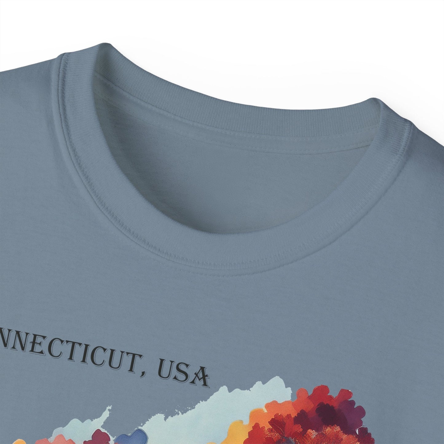 Connecticut Graphic Unisex Cotton T‑Shirt 1