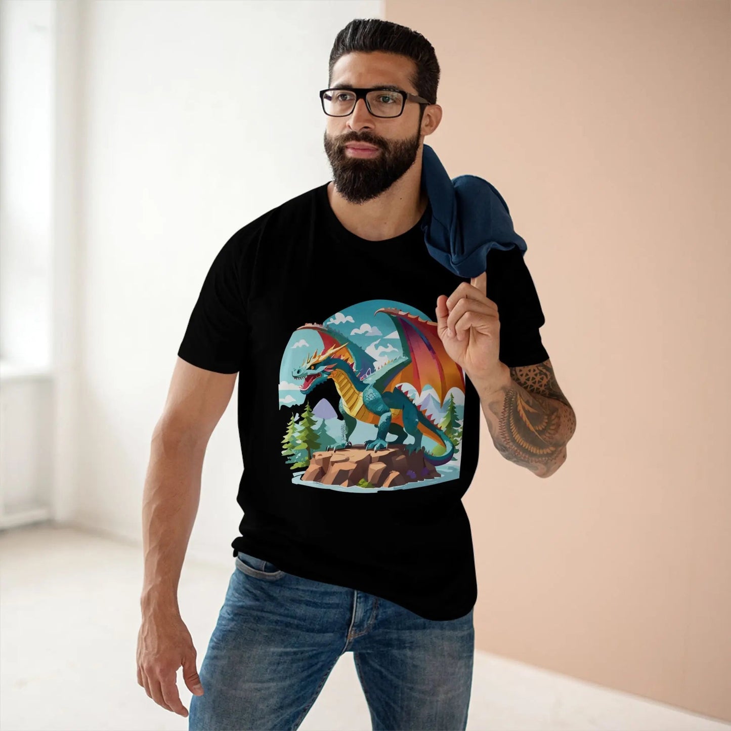 Dragon Graphic Unisex 100 Cotton Staple Tee 29