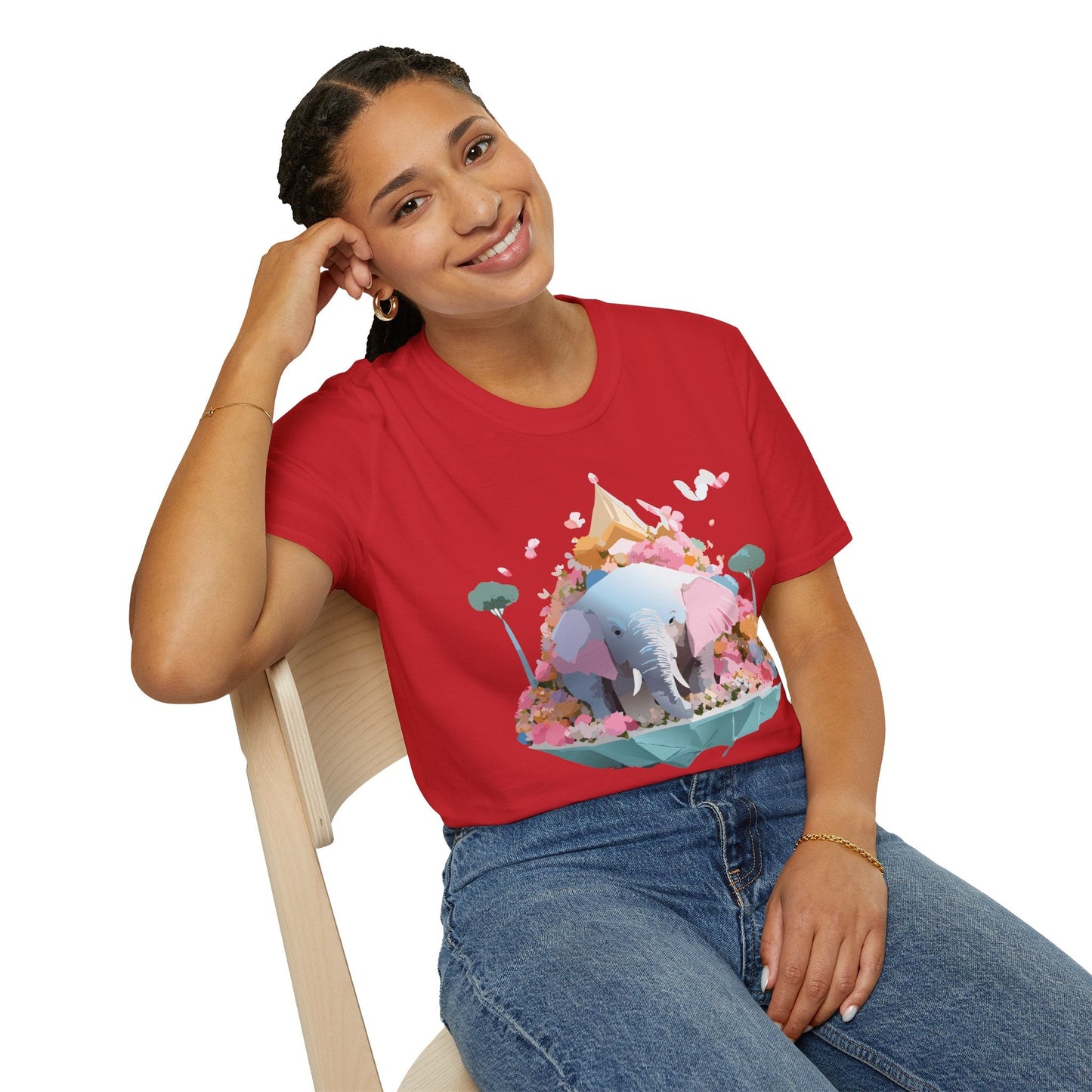 Elephant Graphic T Shirt For Animals Unisex Gildan Softstyle 64000 Cotton Tee Apparel