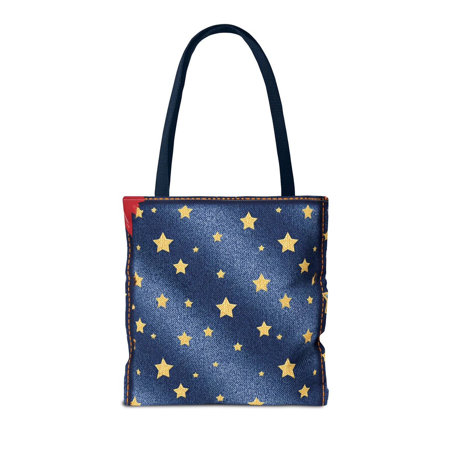 Denim Fabric Imitation Print Unisex Canvas Bag Poly Spun 3 Sizes Tote Bag 181-6