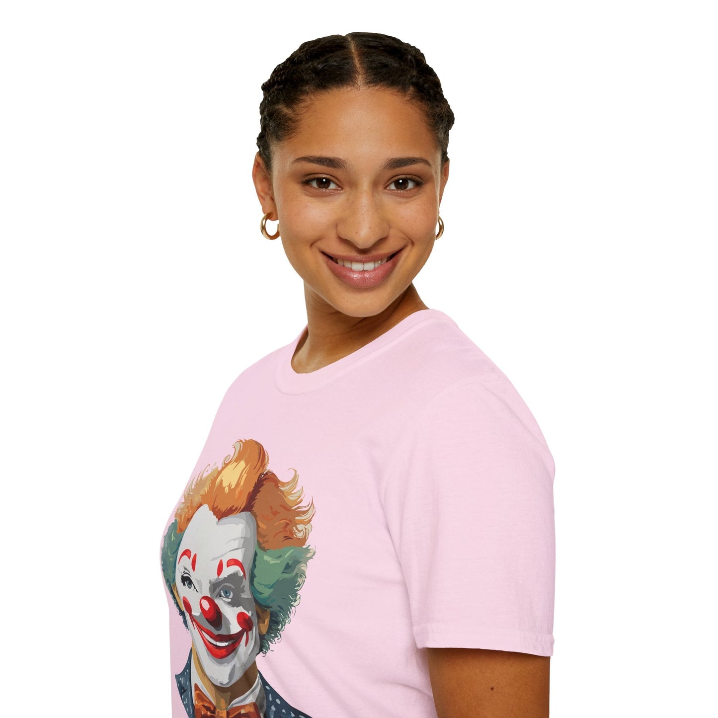 Unisex Short Sleeve Softstyle Clown T Shirt With Funny Man Circus Theme Tee Gildan 64000
