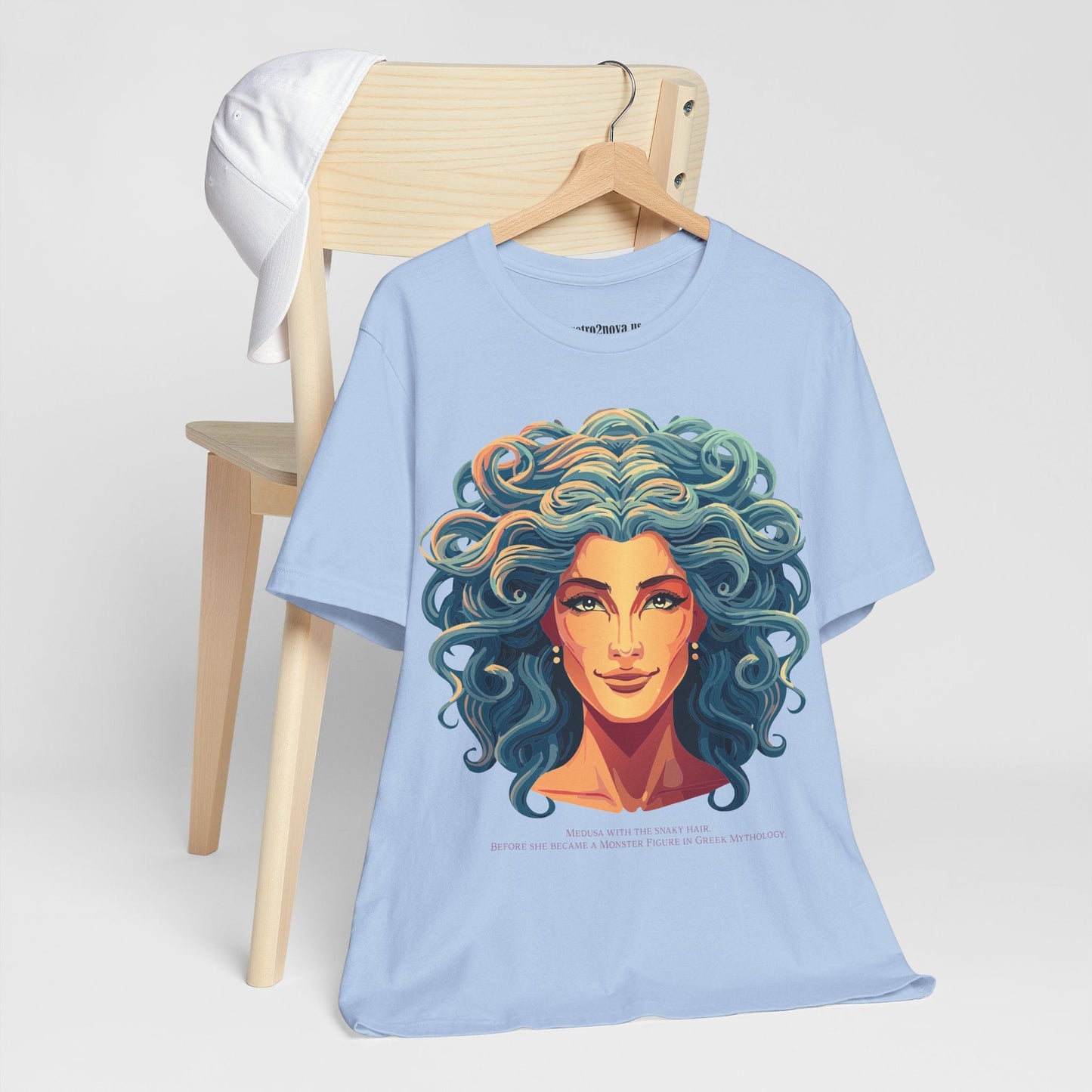 Medusa Goddess Shirt Unisex Graphic Tee by Retro2Nova Vintage Style Cotton Short Sleeve