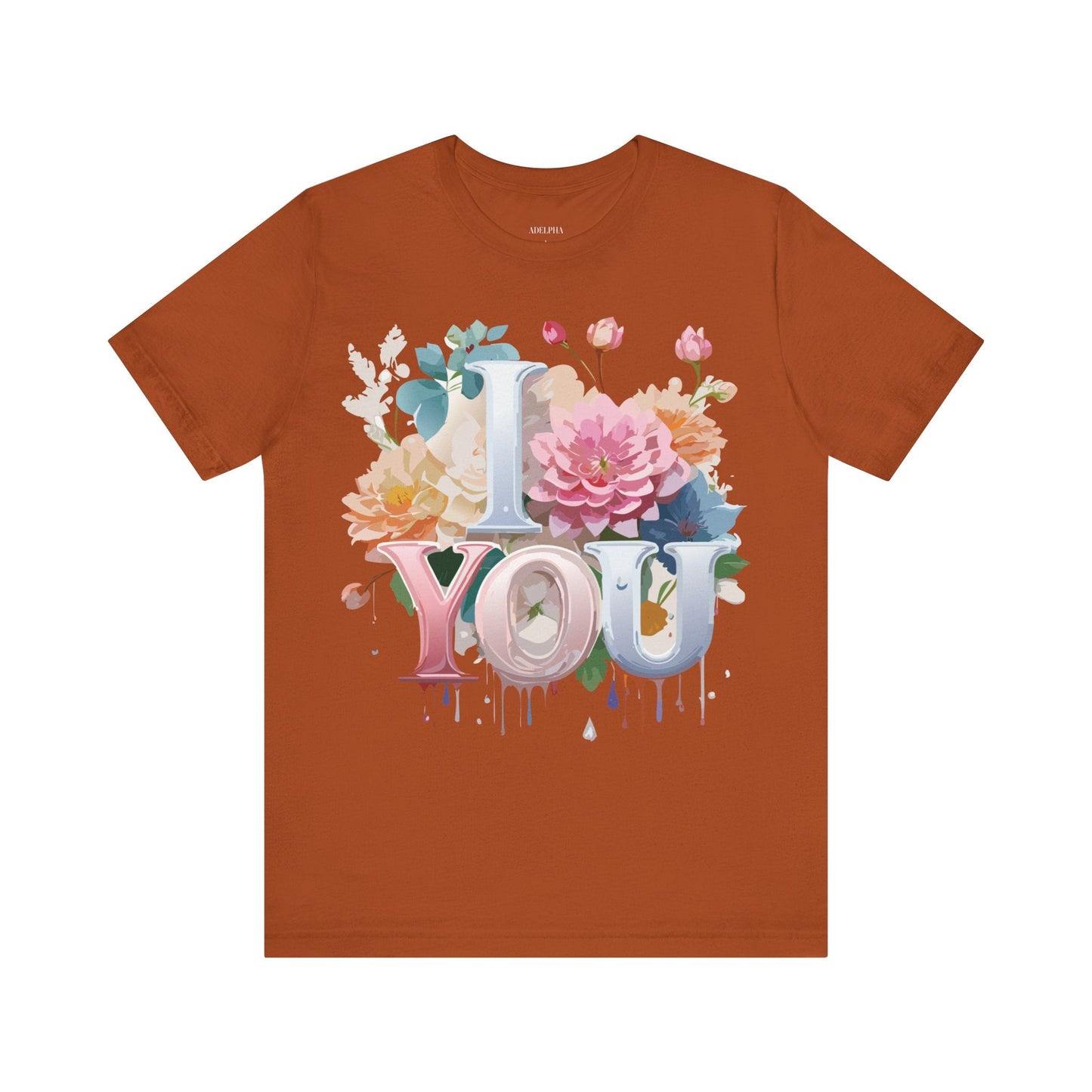 Valentine Day Graphic Unisex 100 Cotton Vintage Artwork with Love and Flower Design Tee 1