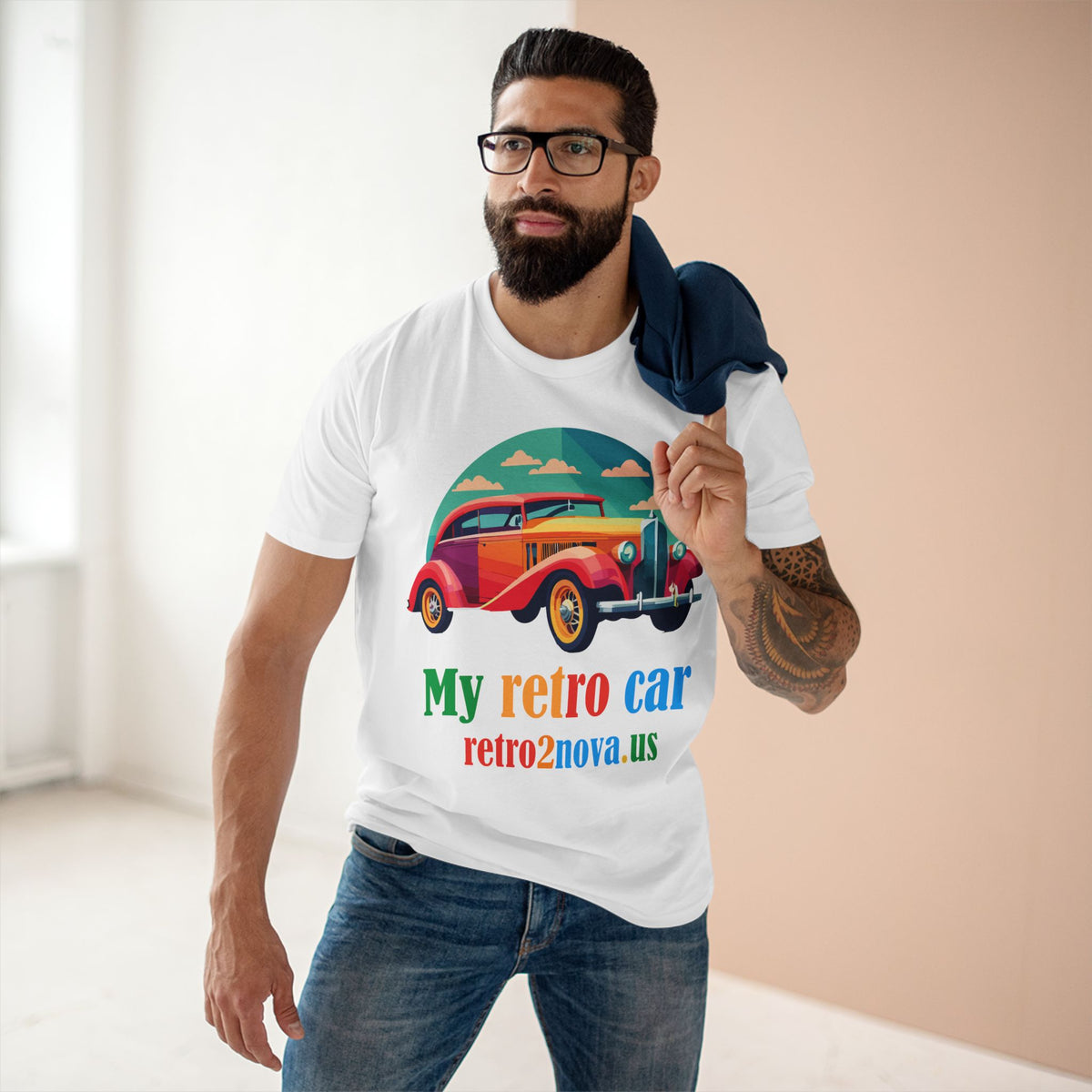 Retro Car Vintage Graphic Tee Staple Unisex 100 Cotton Tee Shirt - RC-20