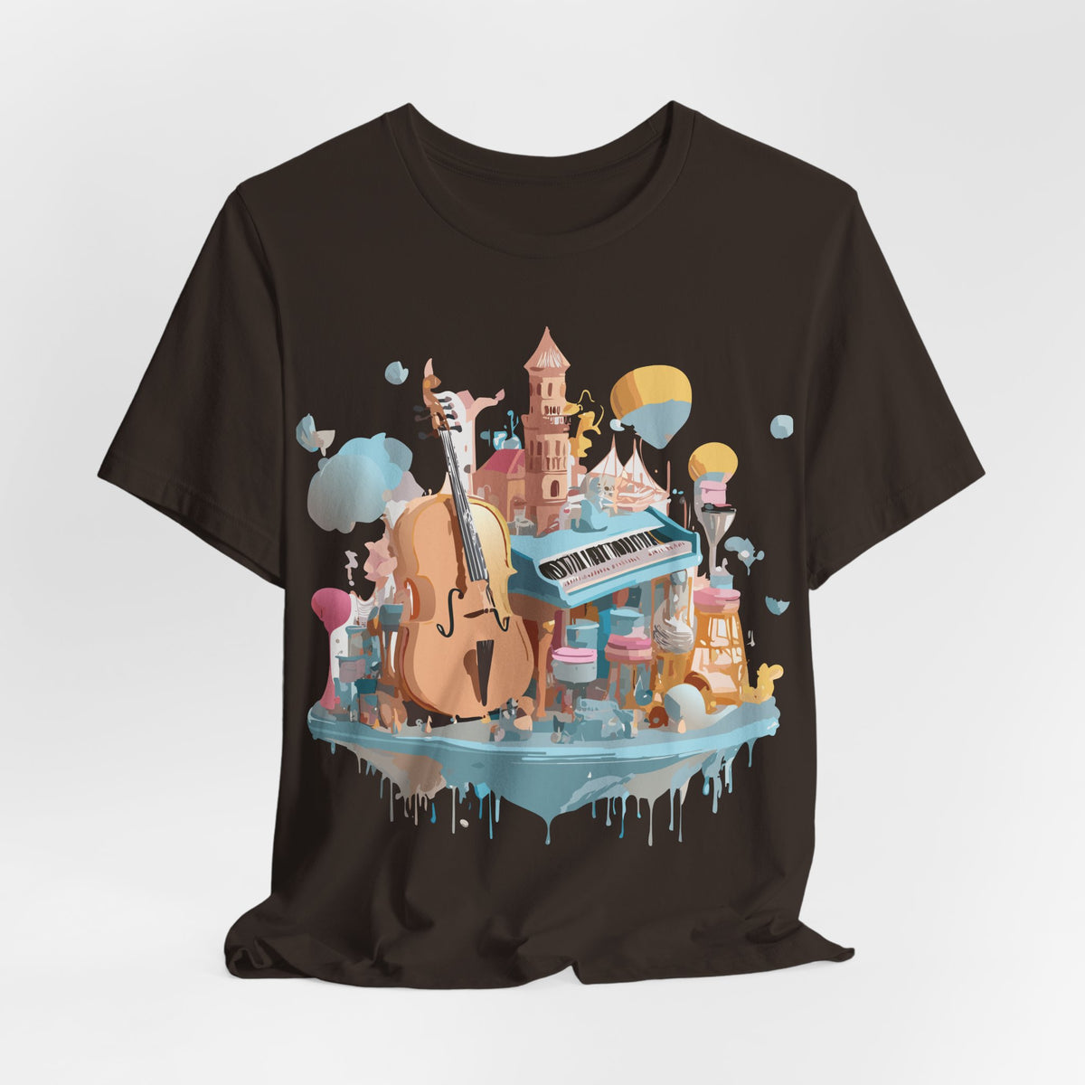 Music Graphic Unisex Cotton Bella+Canvas Tee with Art Design m109