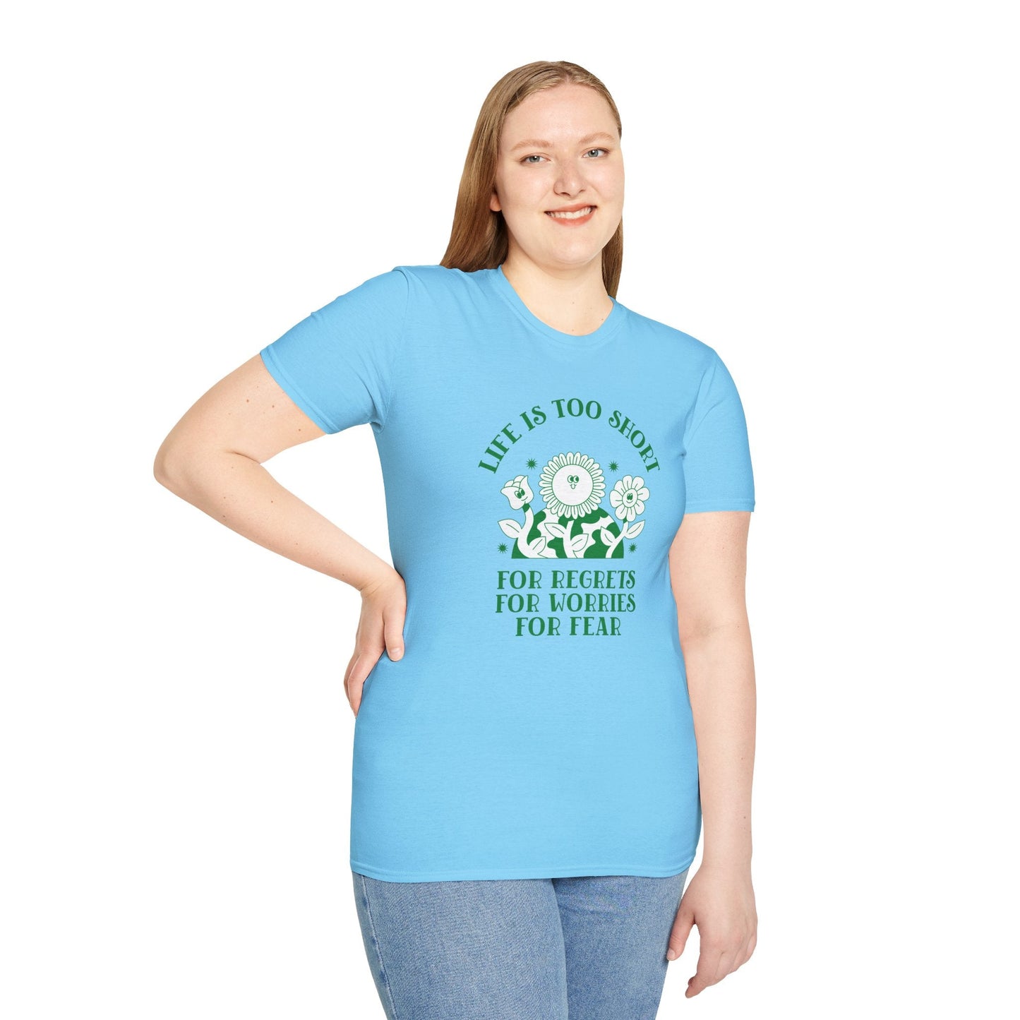 Positive Slogan T Shirts With Positive Words Tee Shirt Good Quotes Unisex Gildan Softstyle 64000 100 Percent Cotton