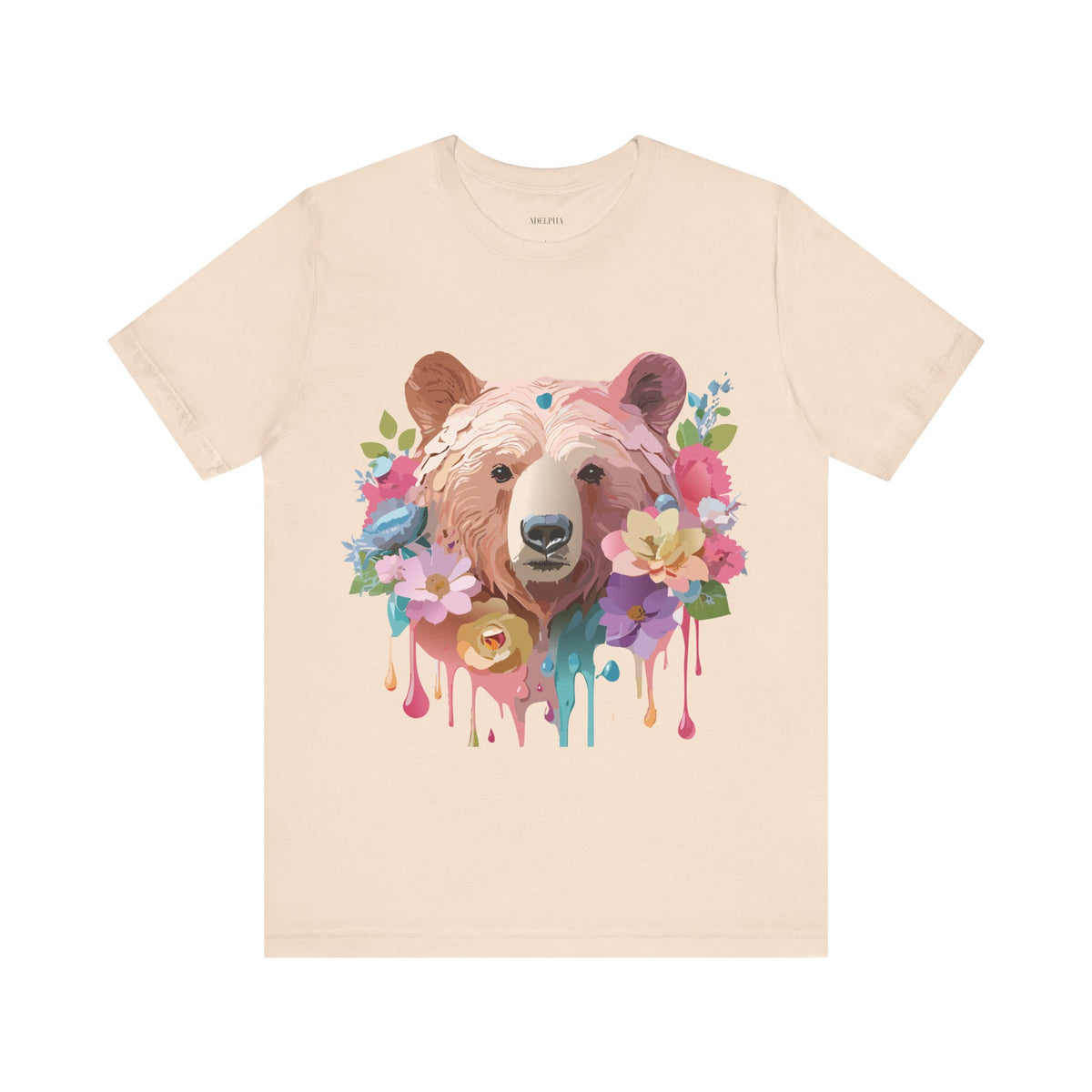 Bear Graphic Design Tee Bella+Canvas Unisex 100 Cotton Tee Shirt a112