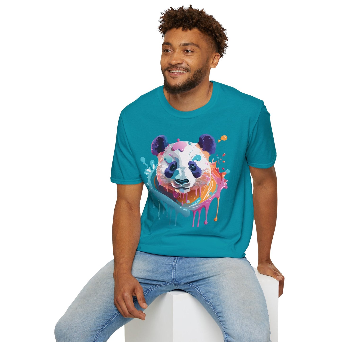 Panda Shirt T Shirt Softstyle 64000 Gildan 100 Percent Ring Spun Cotton Comfortable Animal Tee