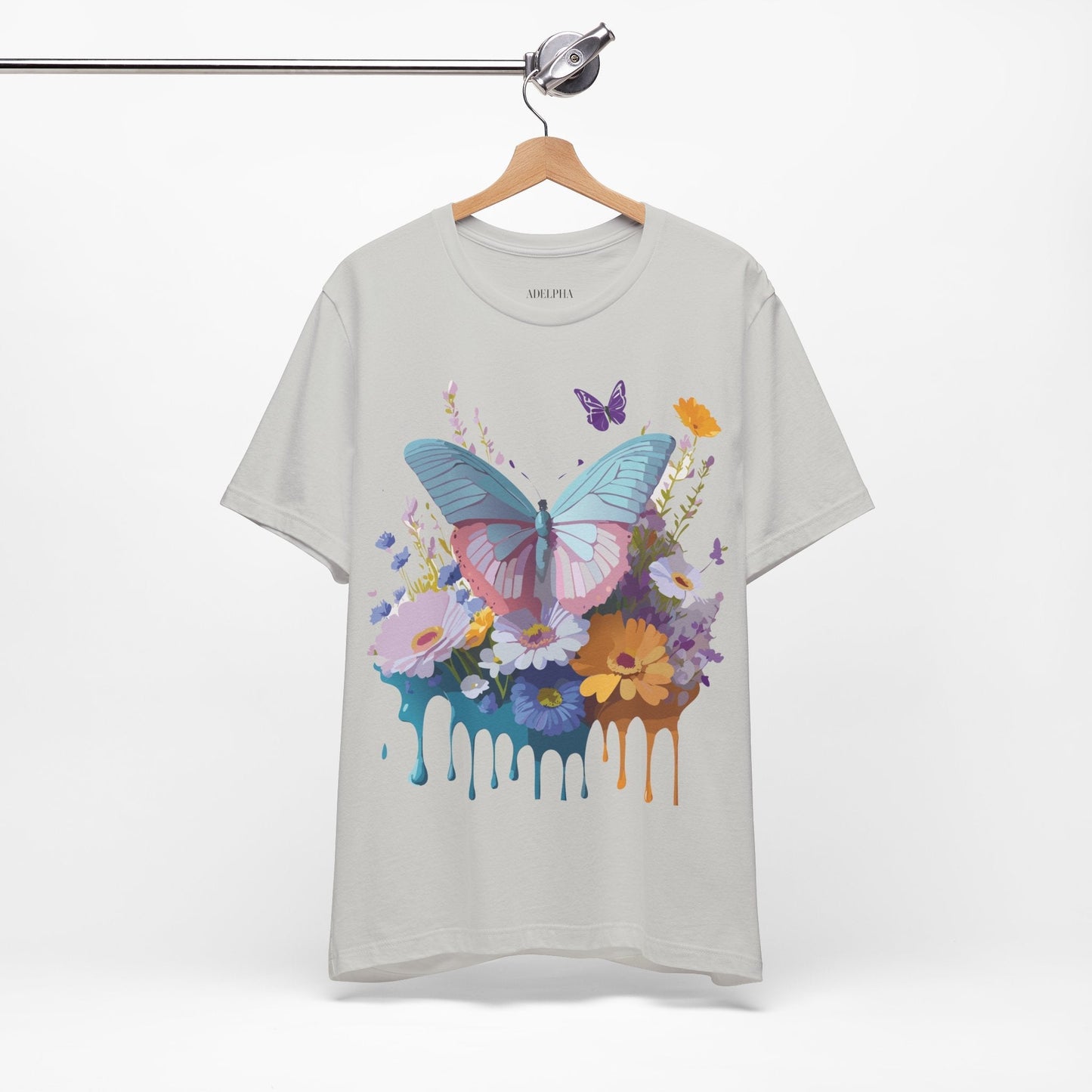 Butterfly Graphic Tee Unisex Short Sleeve Jersey Vintage Artwork Adelpha