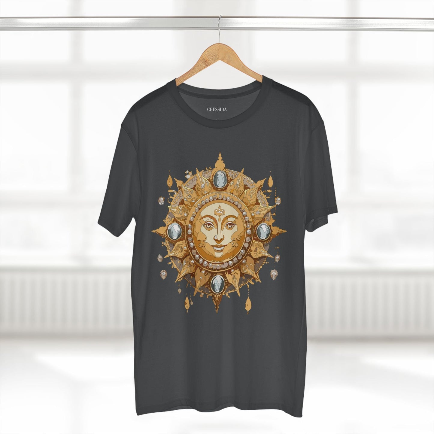 Gold Sun Graphic Unisex 100 Cotton T-Shirt with Golden Art Design 8