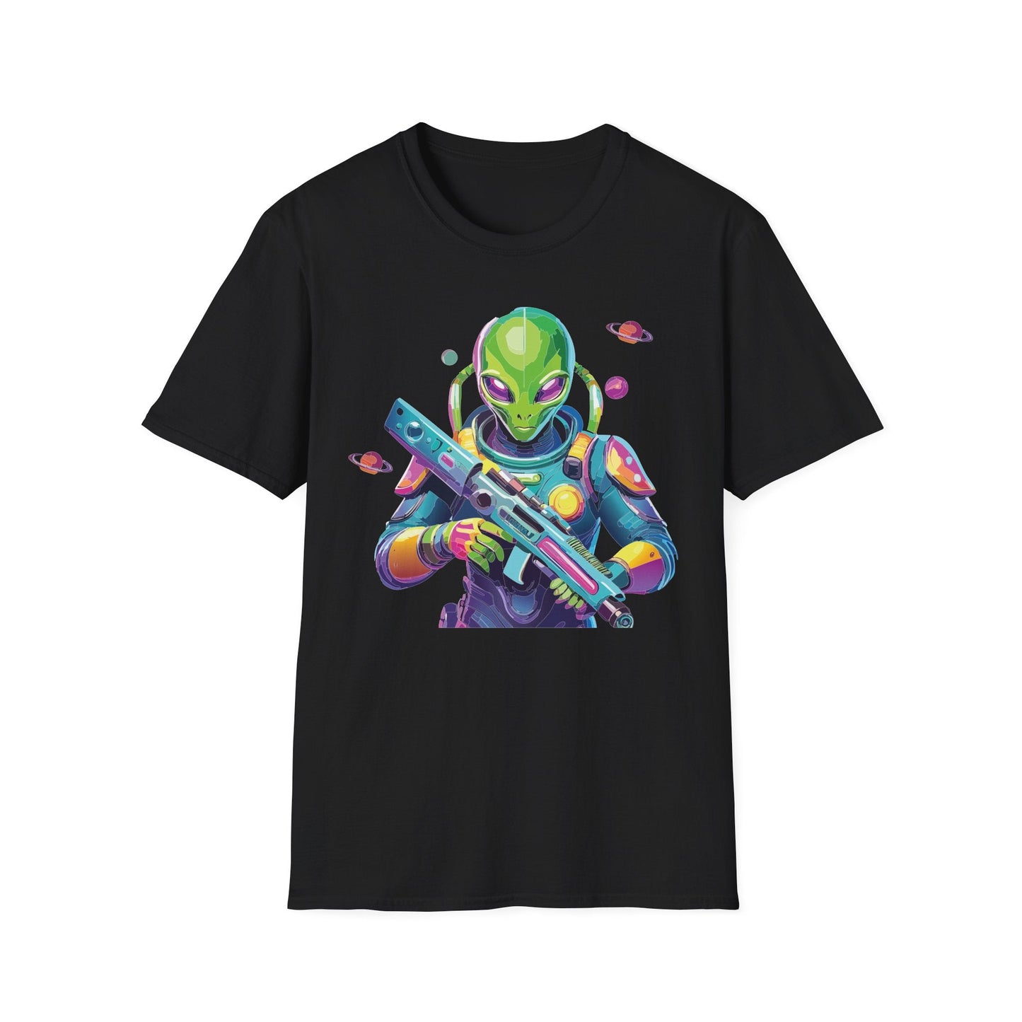 Alien Cosmos T Shirt Unisex Gildan Softstyle 64000 Art Design Tee For Everyday Comfort