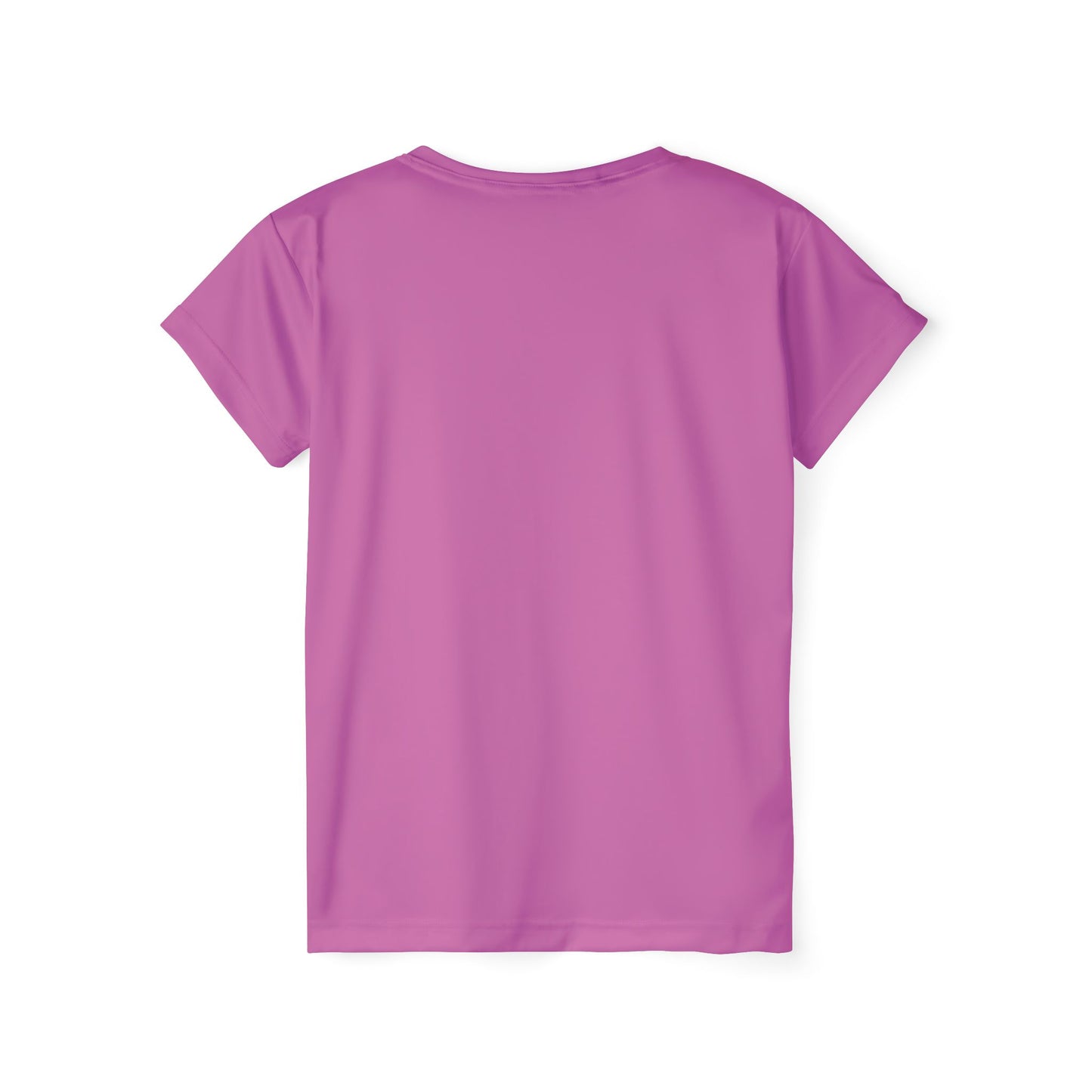 Petal Pink Women's Sports Jersey Short Sleeves 100% Poly Solid Pink Color Print Athletic Tee